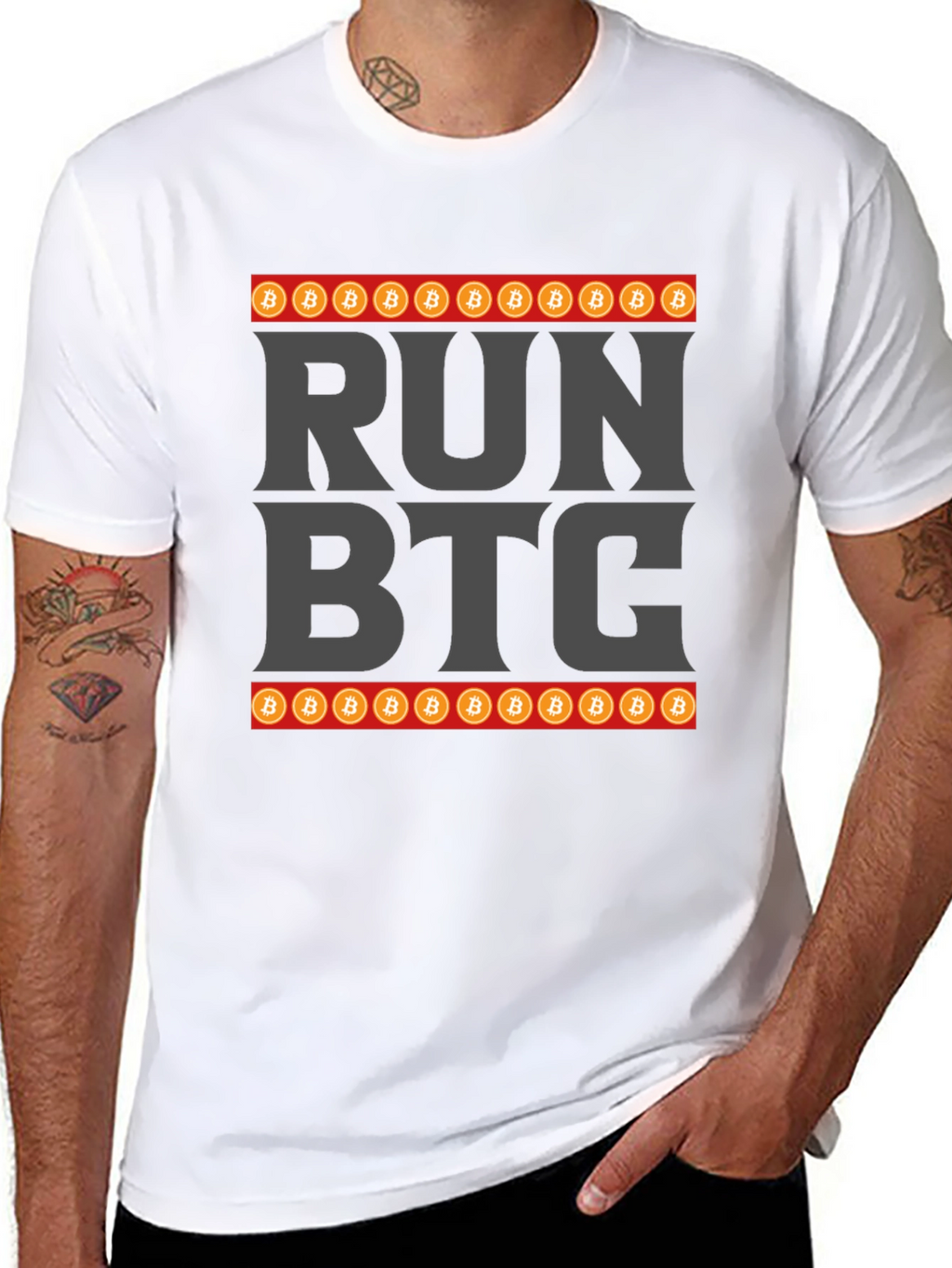Run BTC Crypto T-Shirt