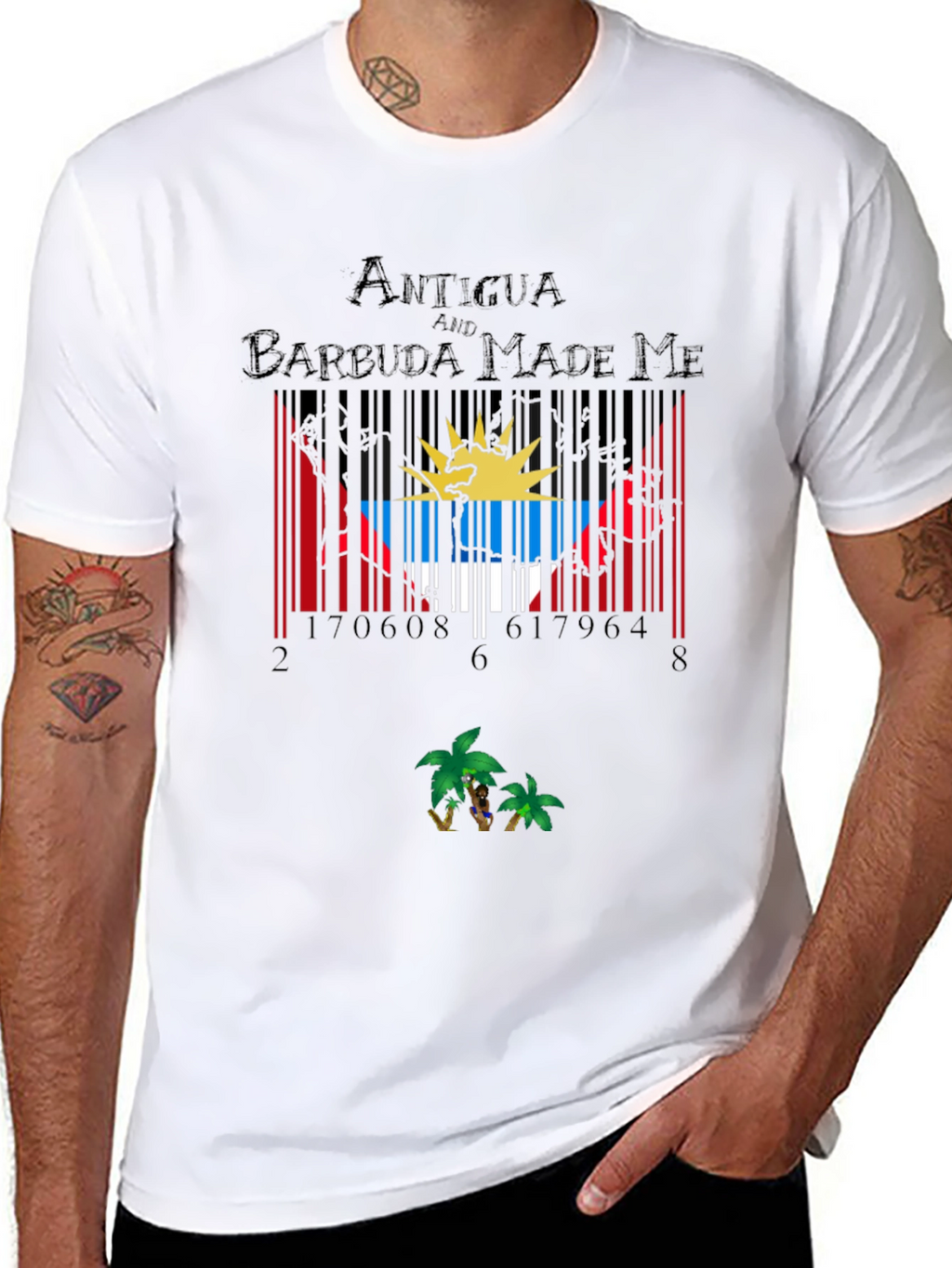 Antigua Barbuda Barcode T-Shirt