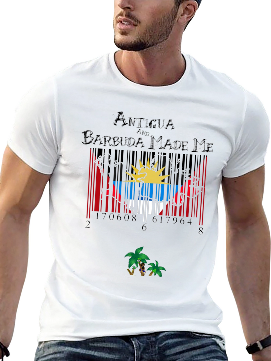 Antigua Barbuda Barcode T-Shirt