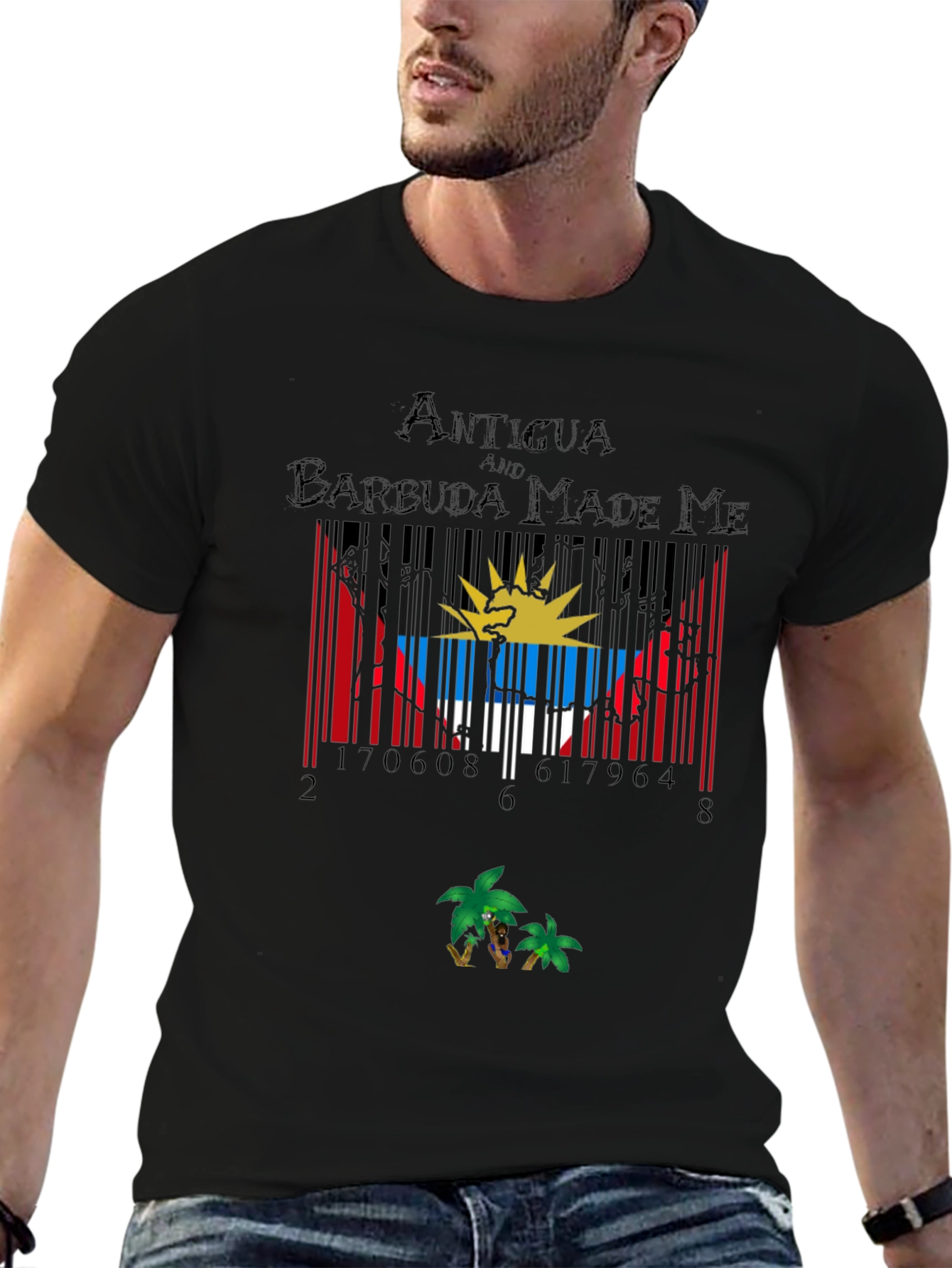 Antigua Barbuda Barcode T-Shirt