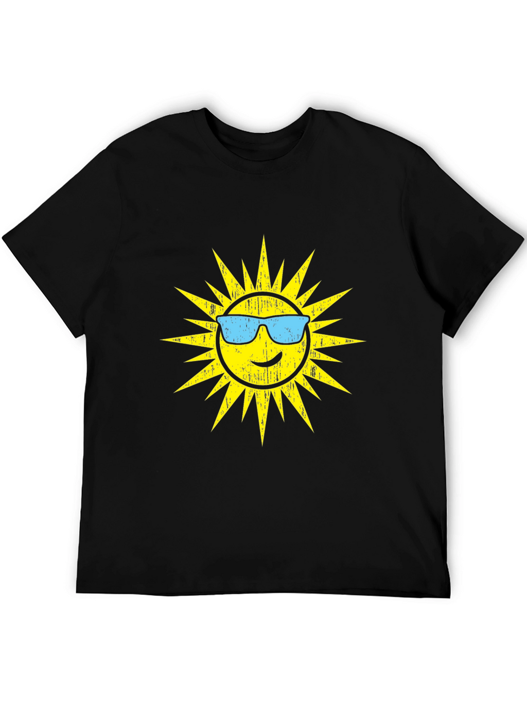 Cool Sun Graphic Tee - Black Cotton T-Shirt