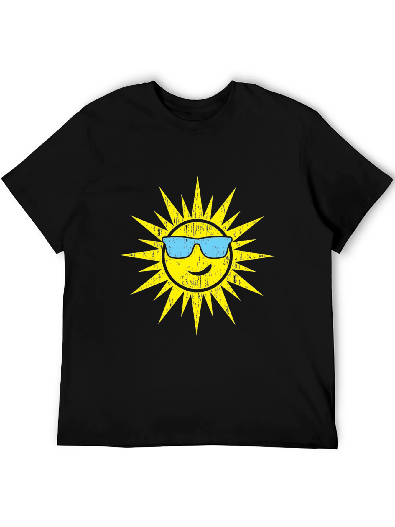 Cool Sun Graphic Tee - Black Cotton T-Shirt