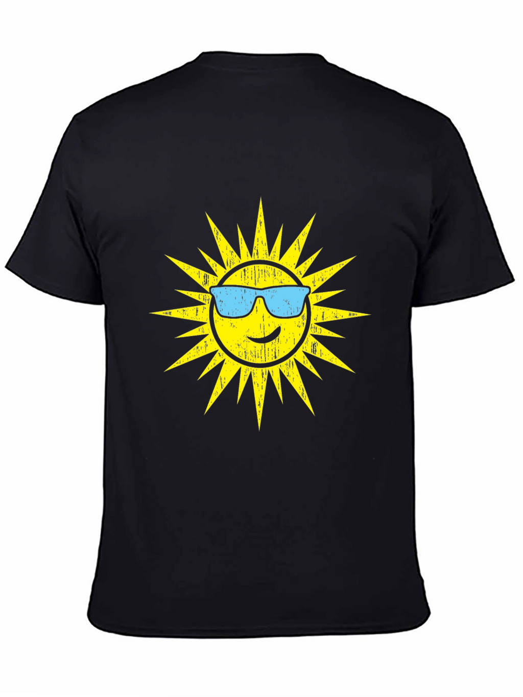 Cool Sun Graphic Tee - Black Cotton T-Shirt