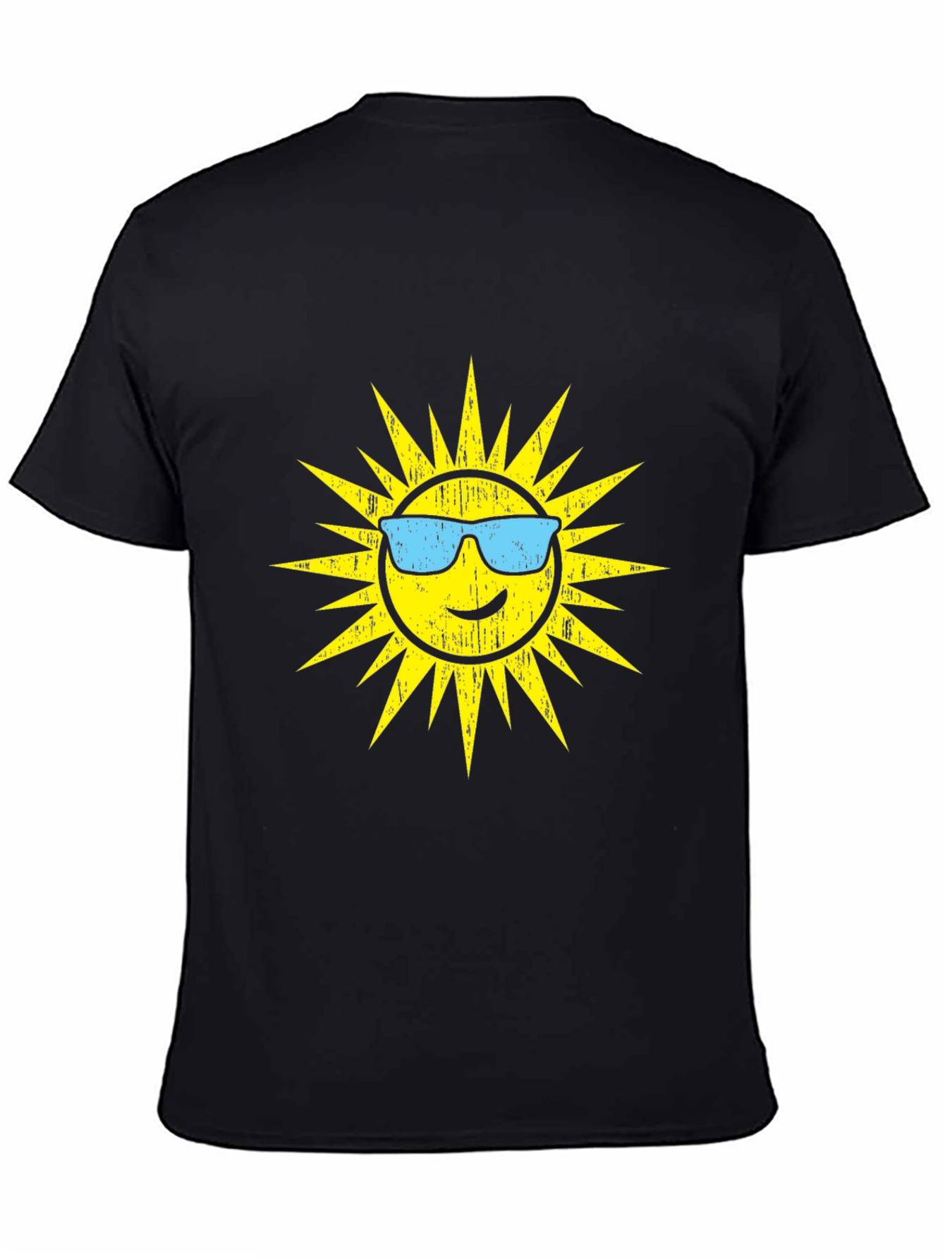 Cool Sun Graphic Tee - Black Cotton T-Shirt