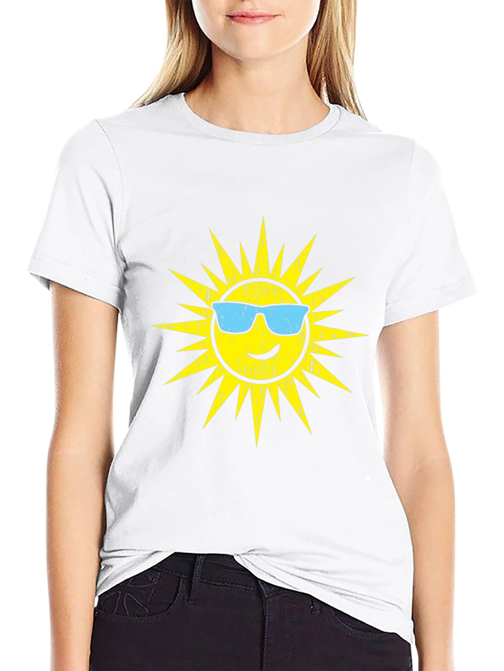 Cool Sun Graphic Tee - Black Cotton T-Shirt