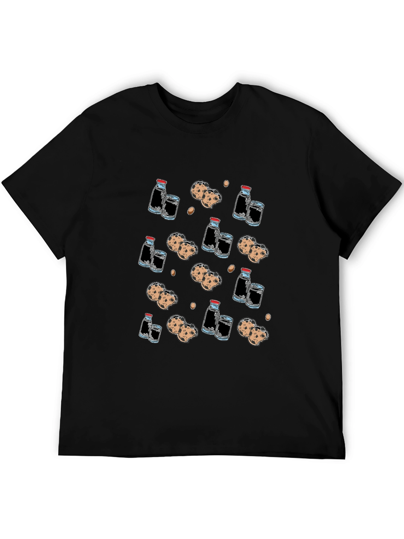 Milk and Cookies Patterned T-Shirt