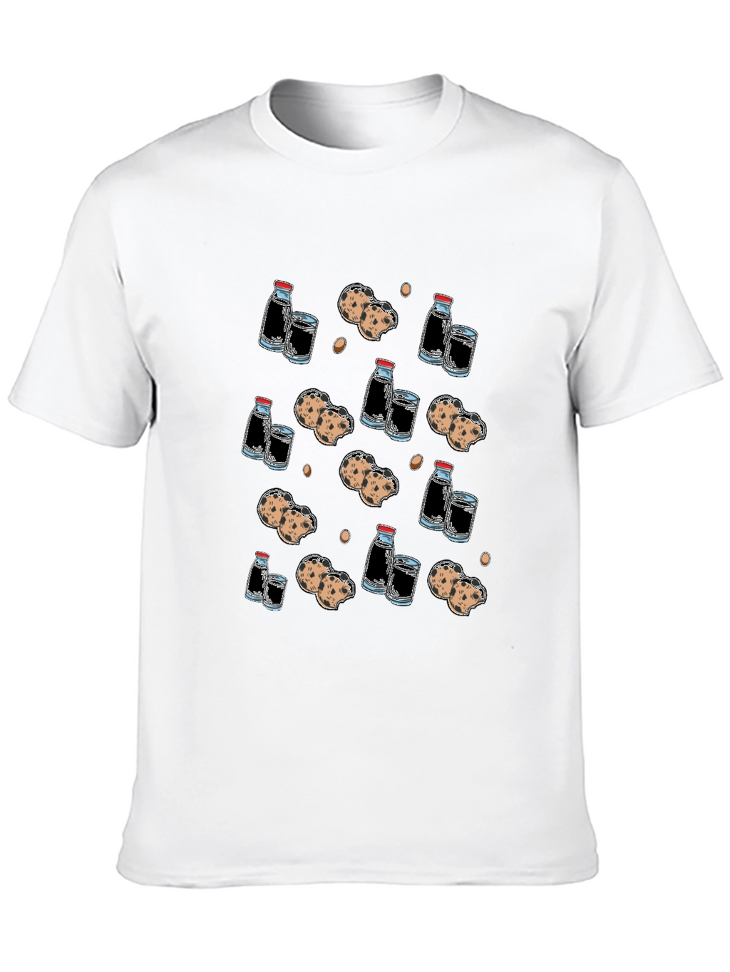 Milk and Cookies Patterned T-Shirt