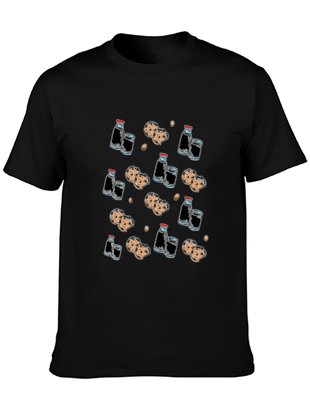 Milk and Cookies Patterned T-Shirt