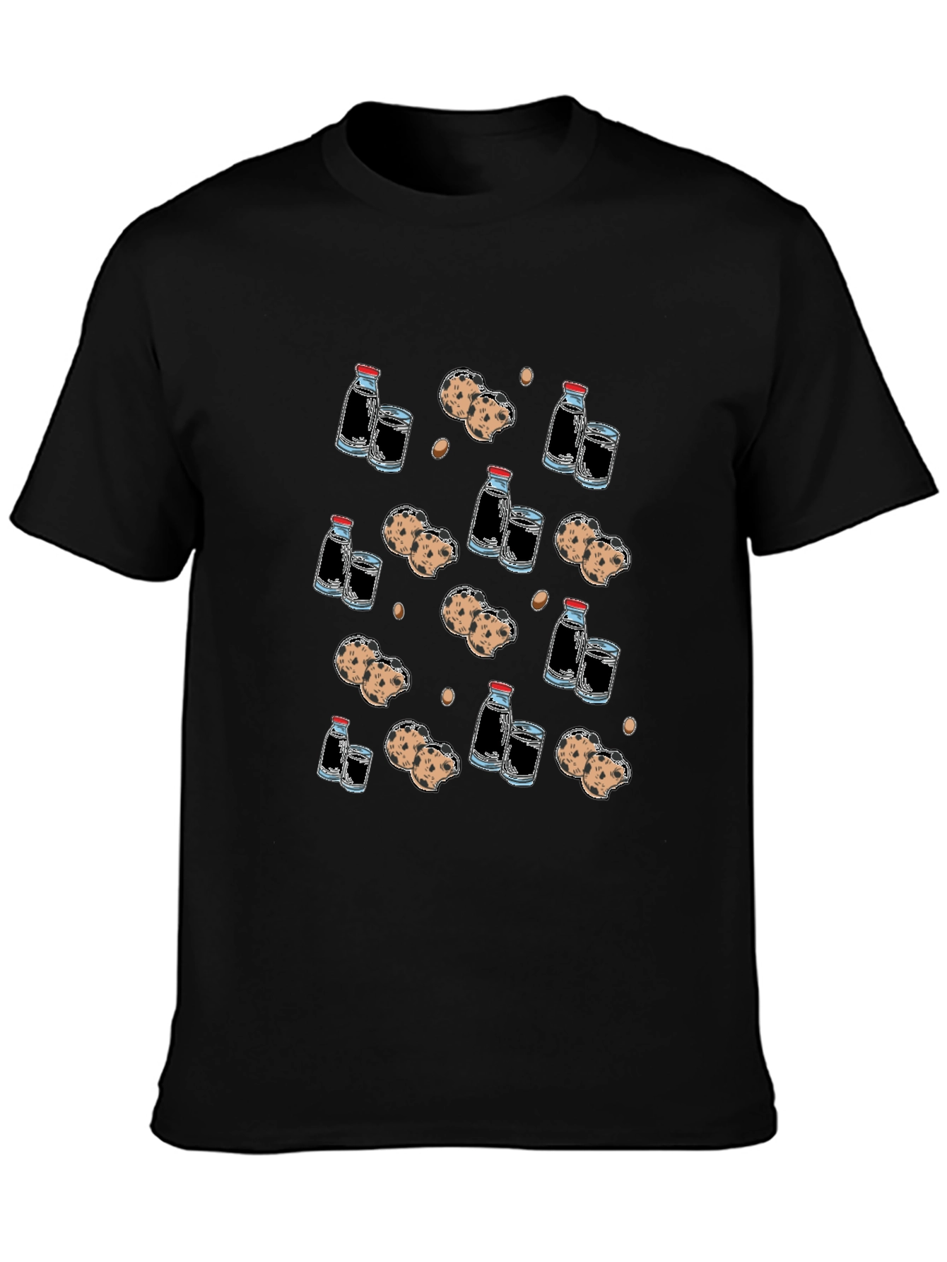 Milk and Cookies Patterned T-Shirt