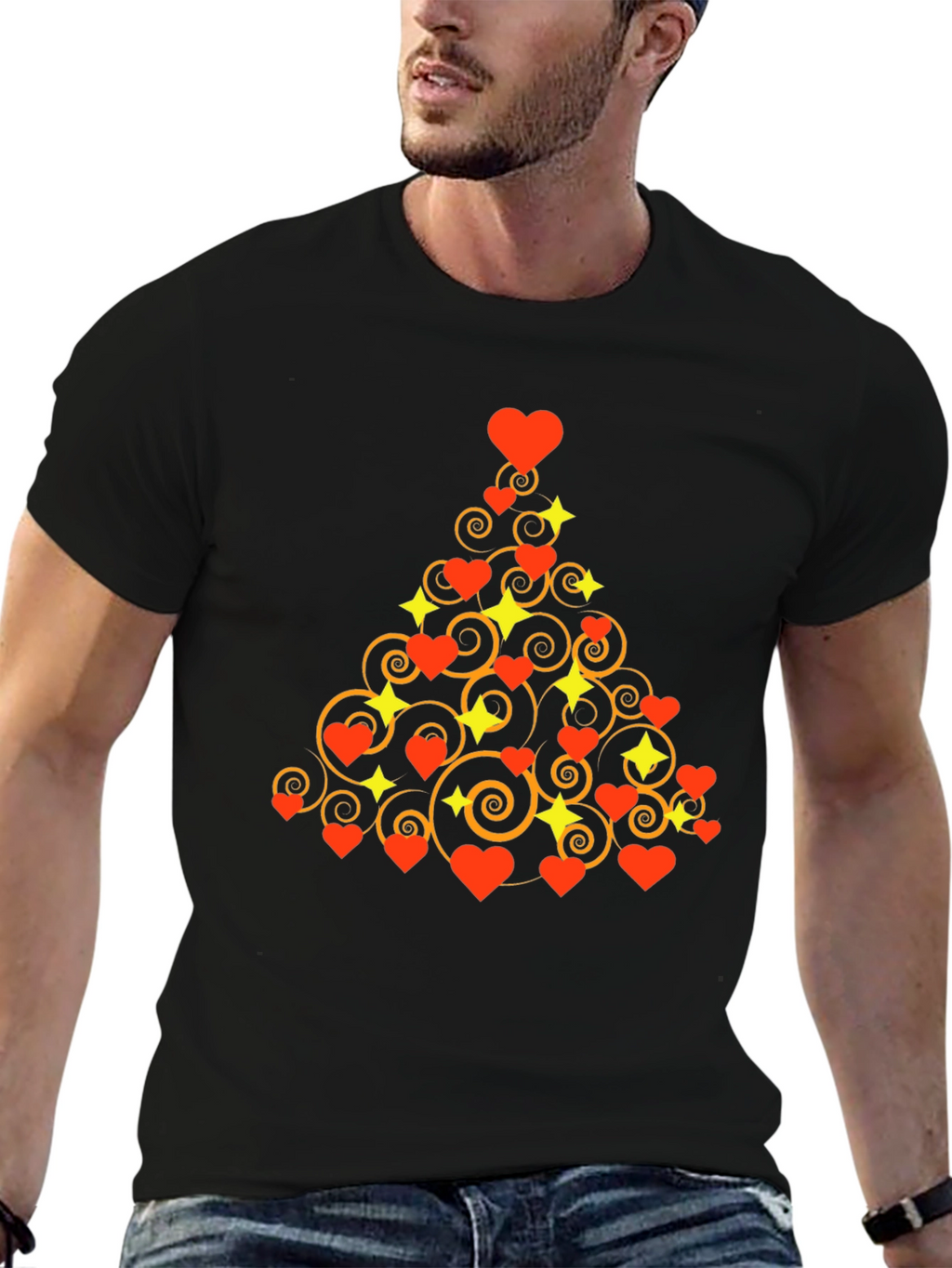 Heart Christmas Tree Tee