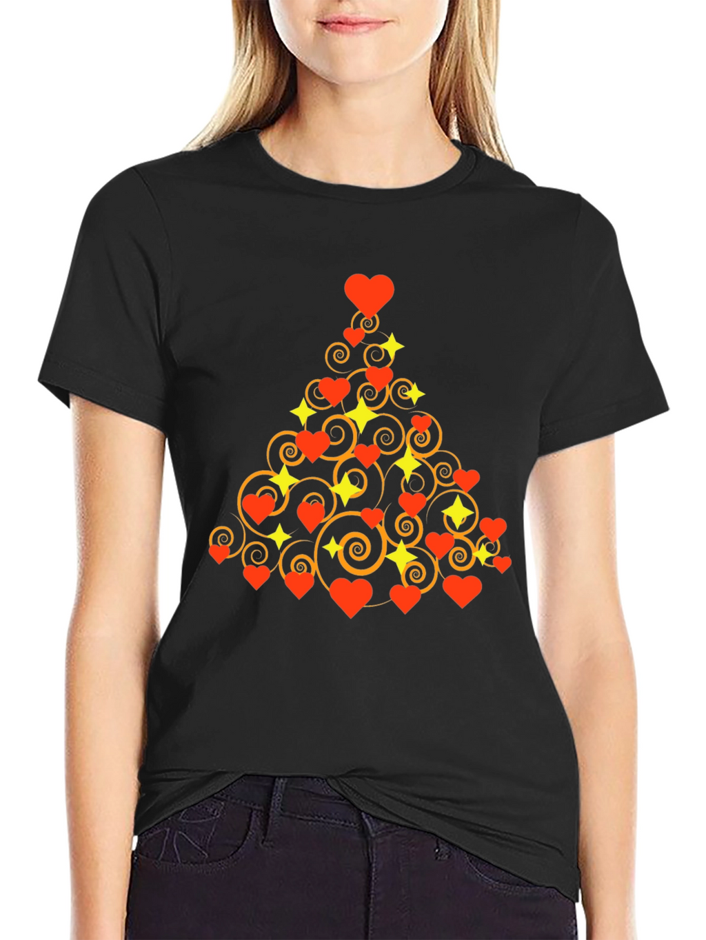 Heart Christmas Tree Tee