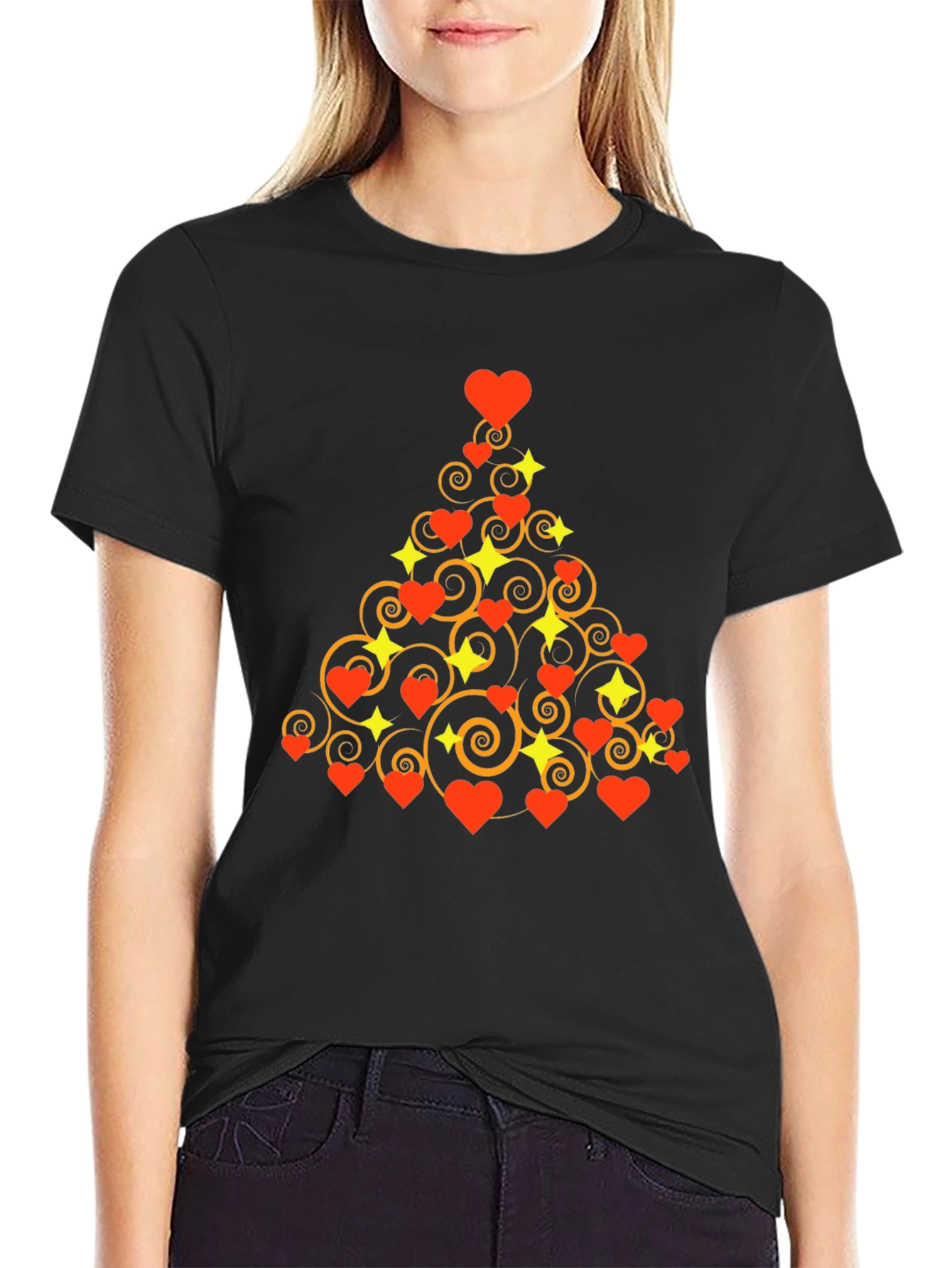 Heart Christmas Tree Tee