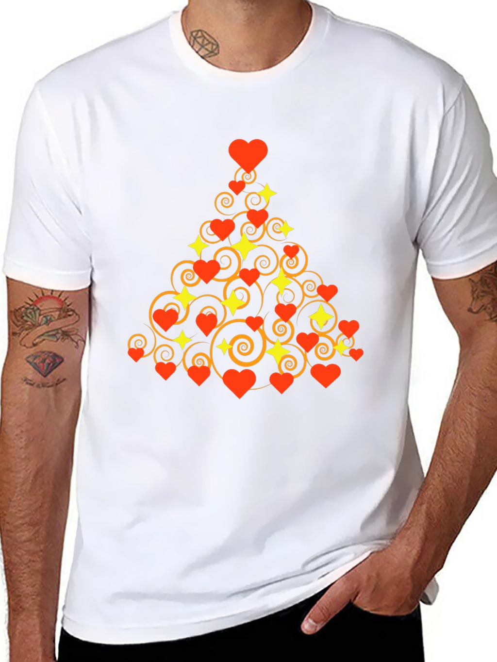 Heart Christmas Tree Tee