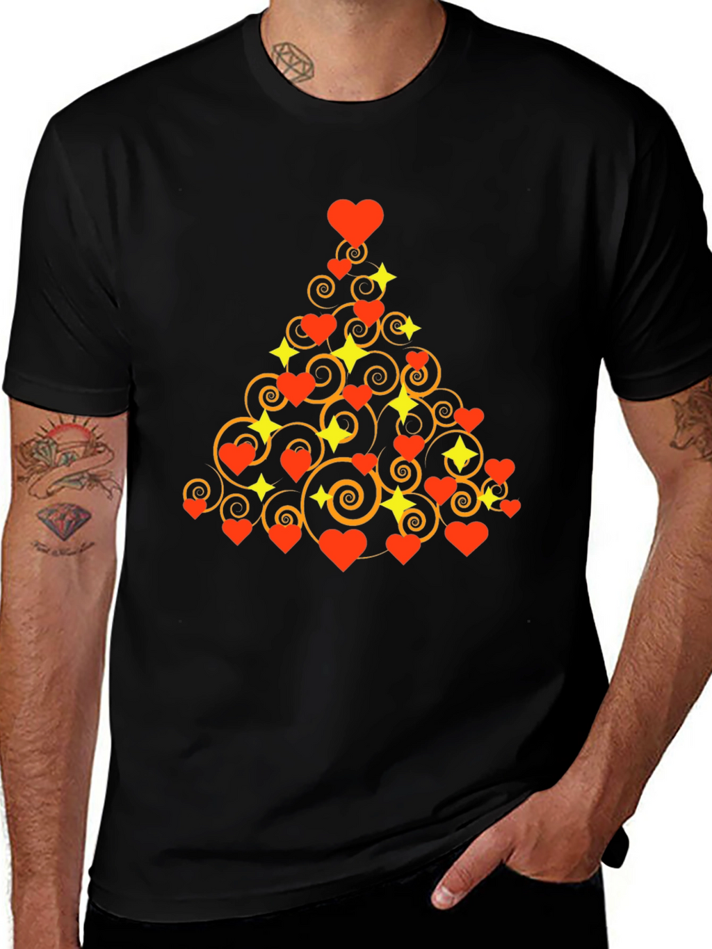 Heart Christmas Tree Tee