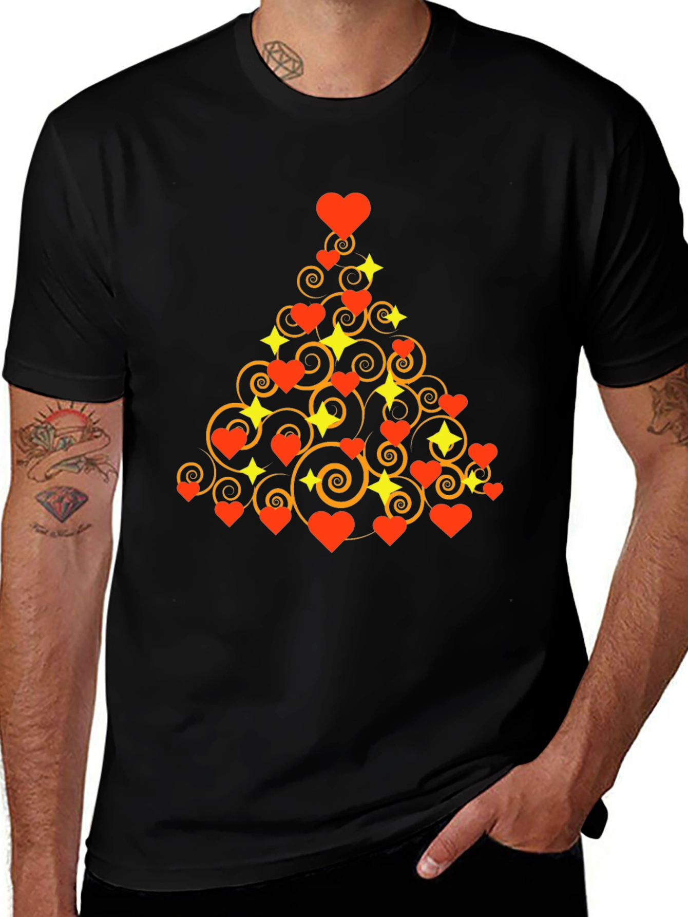 Heart Christmas Tree Tee