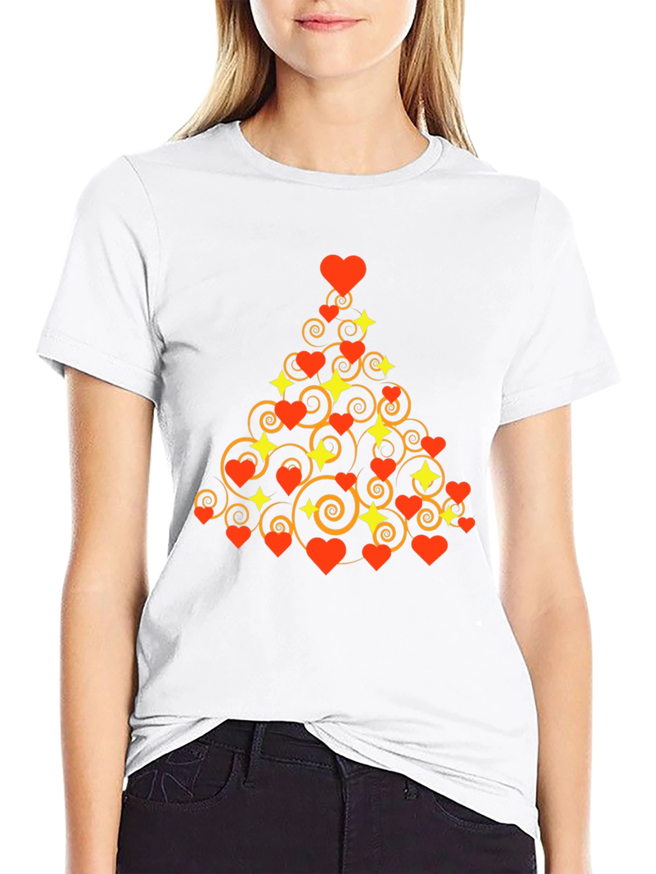 Heart Christmas Tree Tee