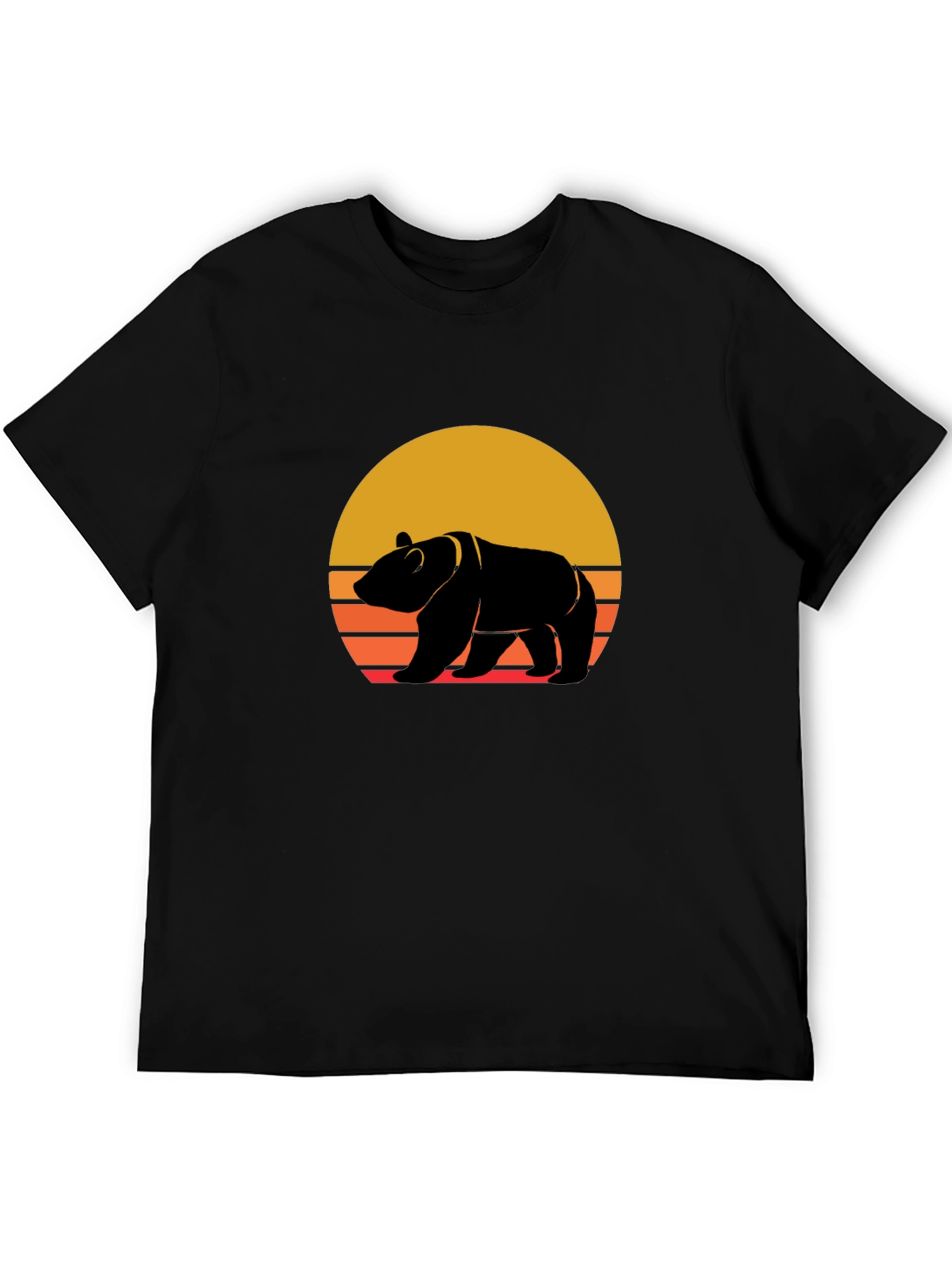 Retro Bear Sunset Graphic Tee