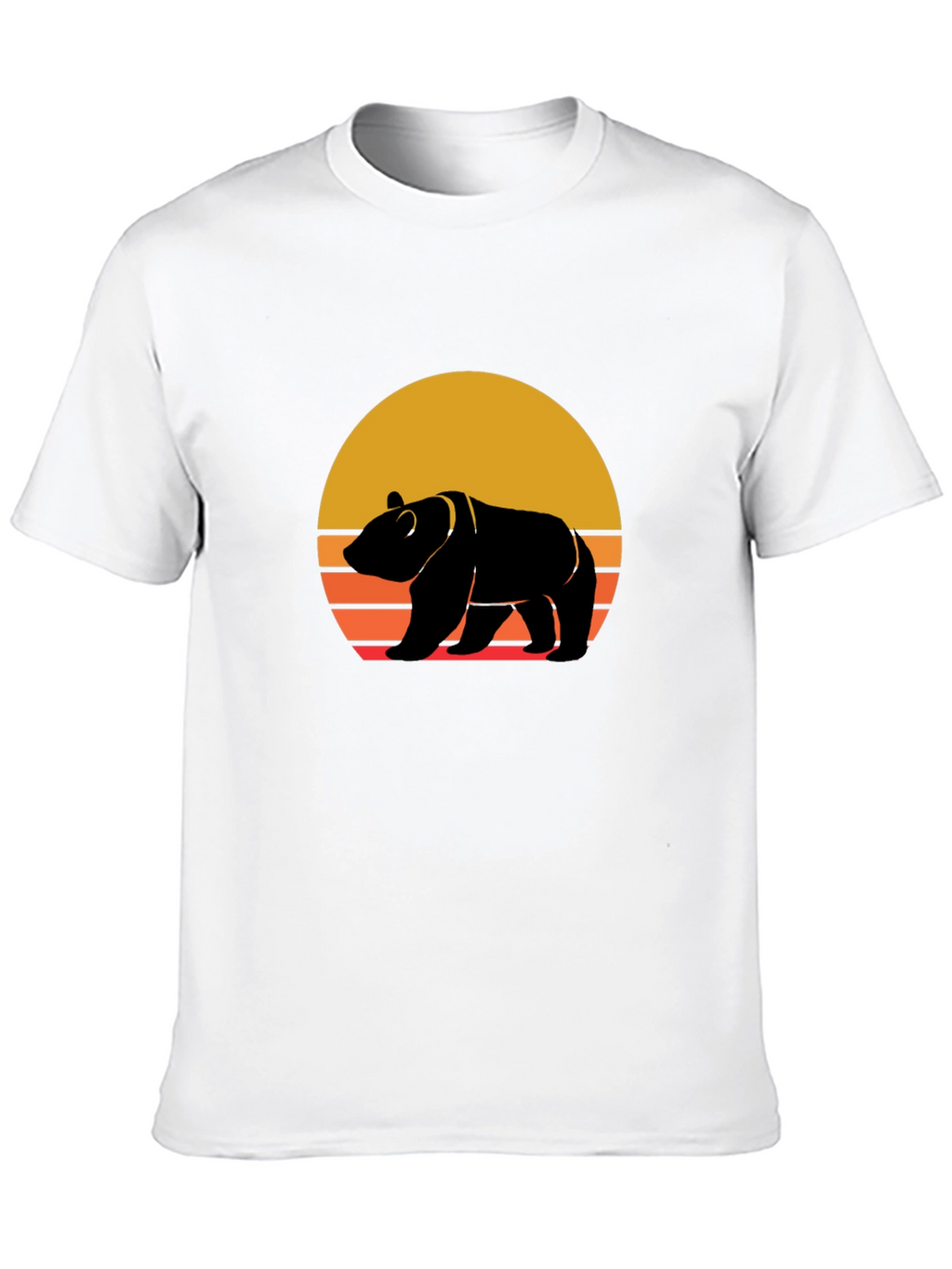 Retro Bear Sunset Graphic Tee