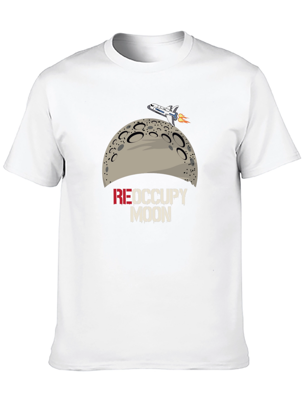 Occupy Moon Graphic T-Shirt - Space Adventure Tee