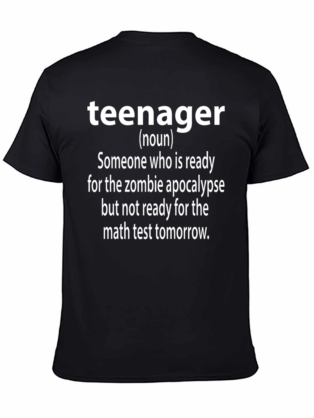 Teenager Zombie Apocalypse T-Shirt - Black