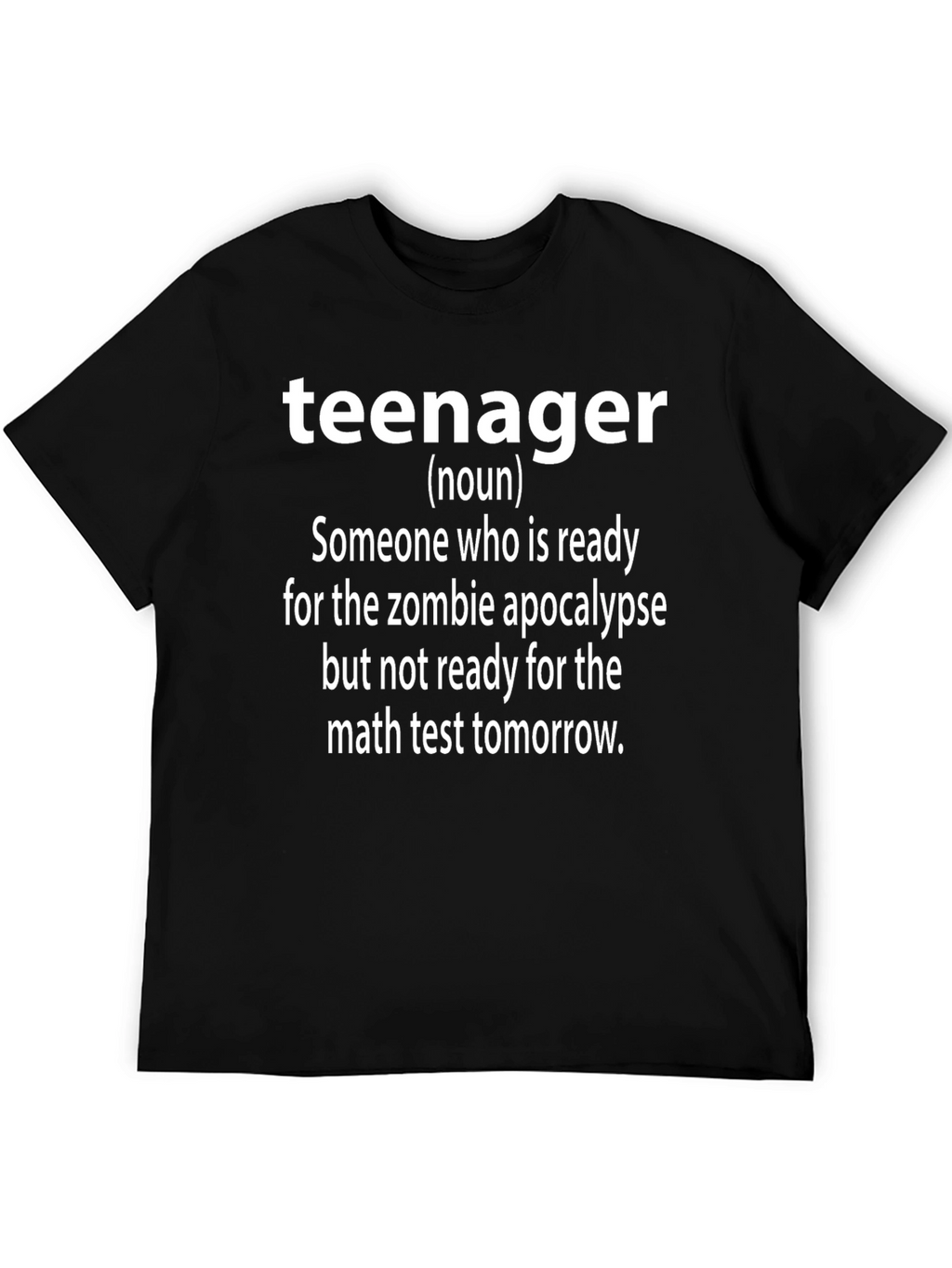 Teenager Zombie Apocalypse T-Shirt - Black