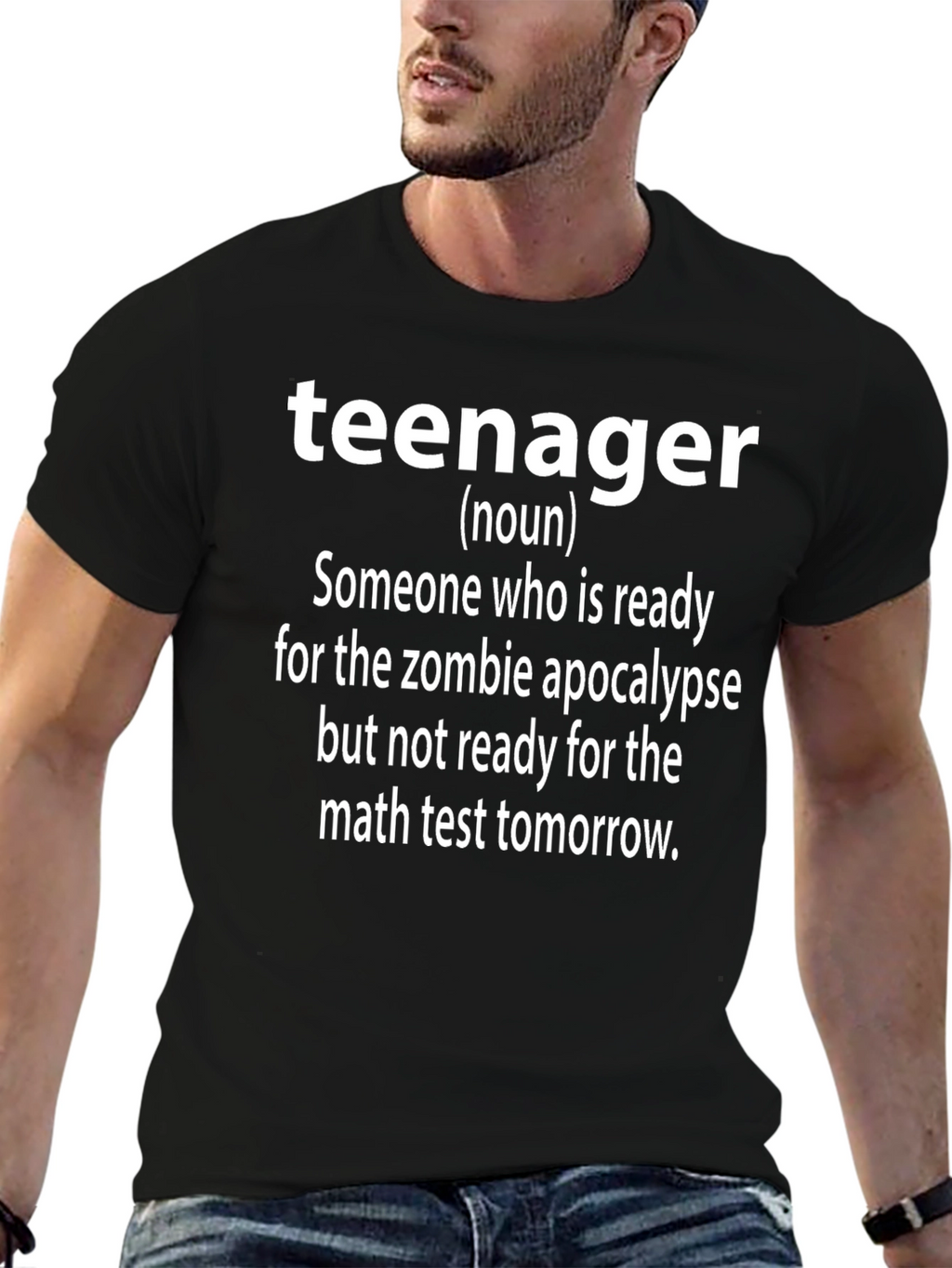 Teenager Zombie Apocalypse T-Shirt - Black