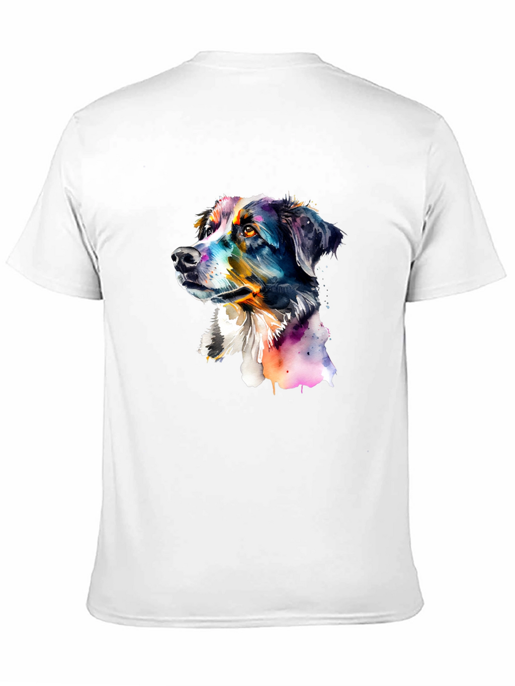 Dog Portrait Graphic Tee - Mens Black T-Shirt