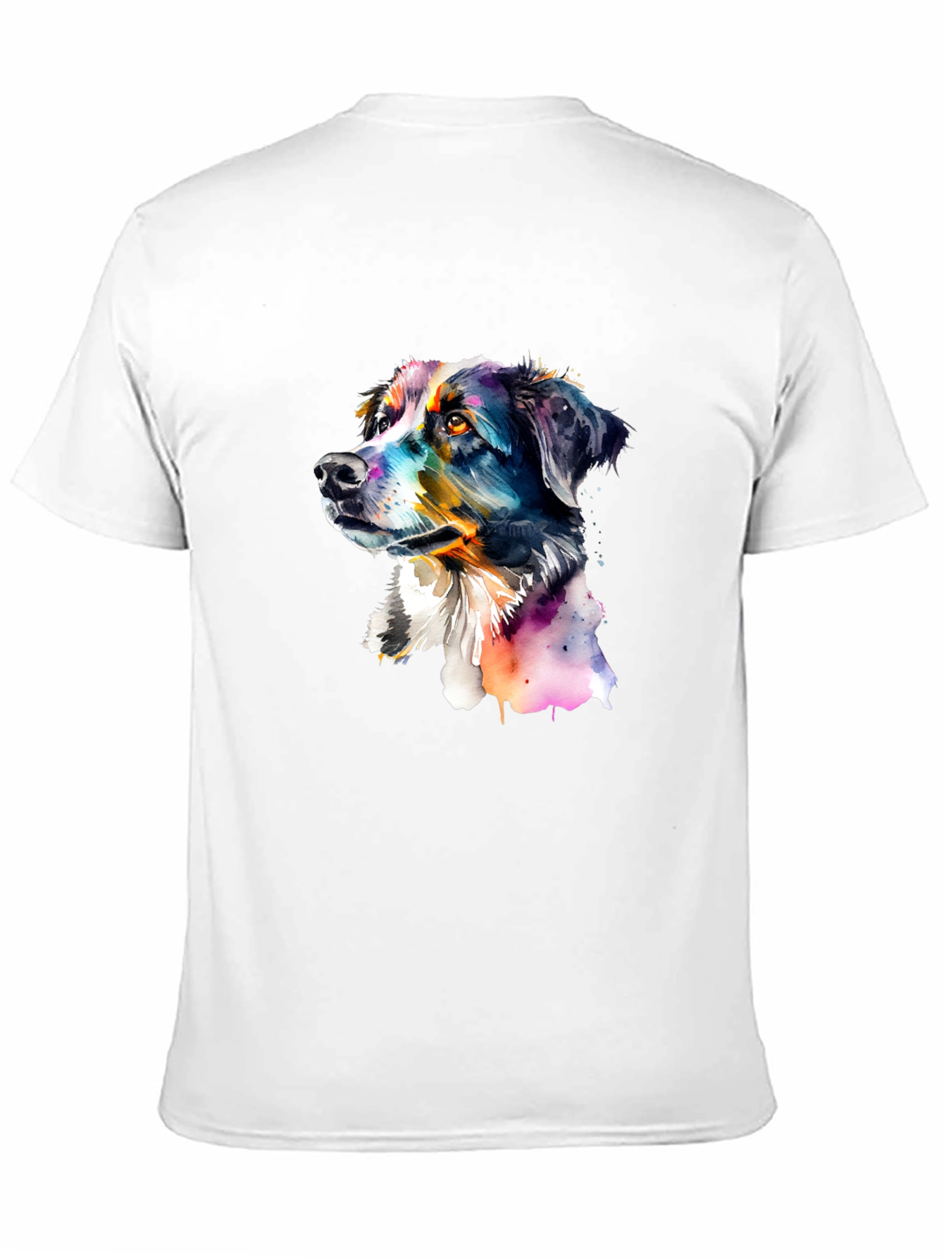 Dog Portrait Graphic Tee - Mens Black T-Shirt