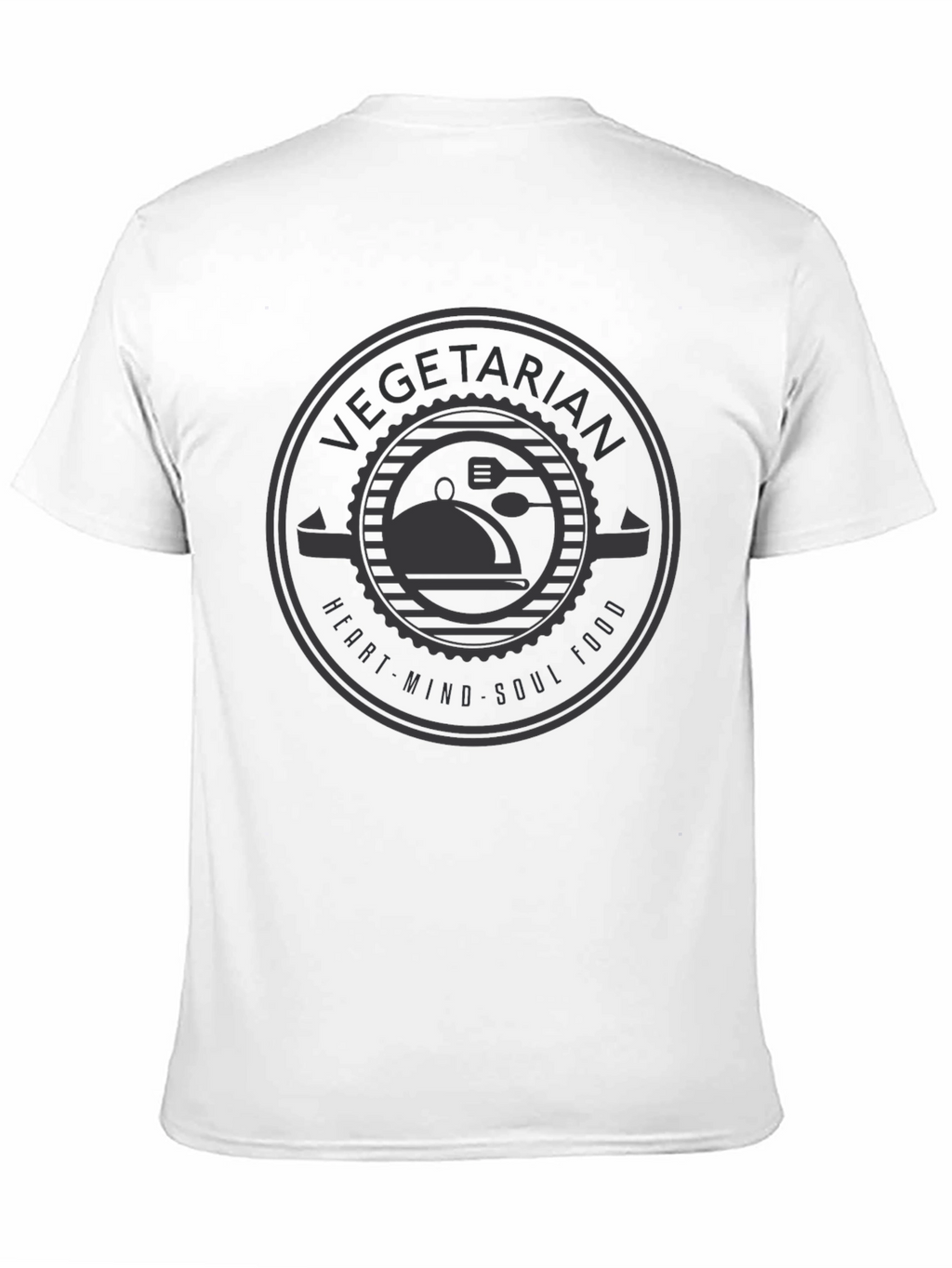 Vegetarian Heart Soul Food Black T-Shirt