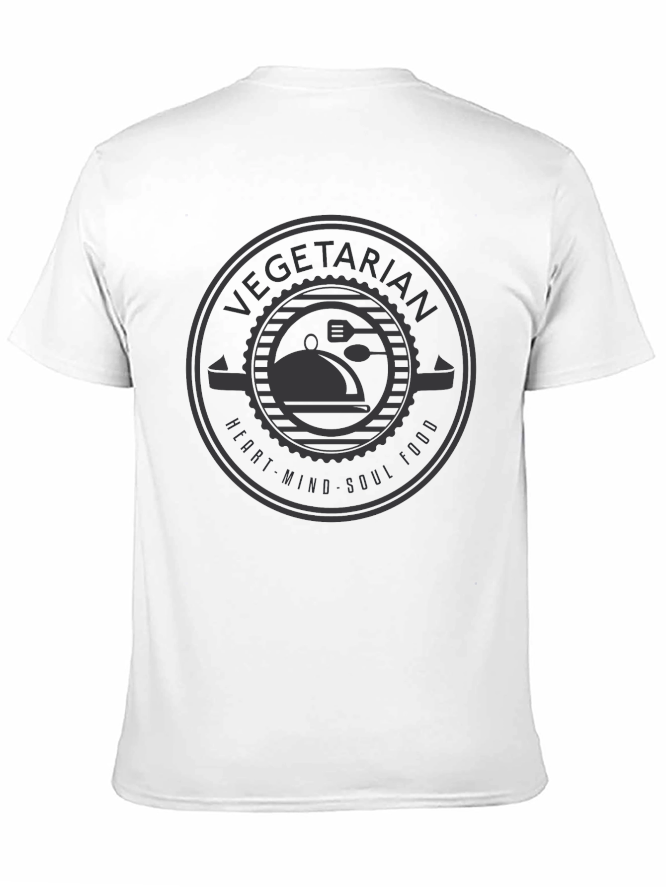 Vegetarian Heart Soul Food Black T-Shirt