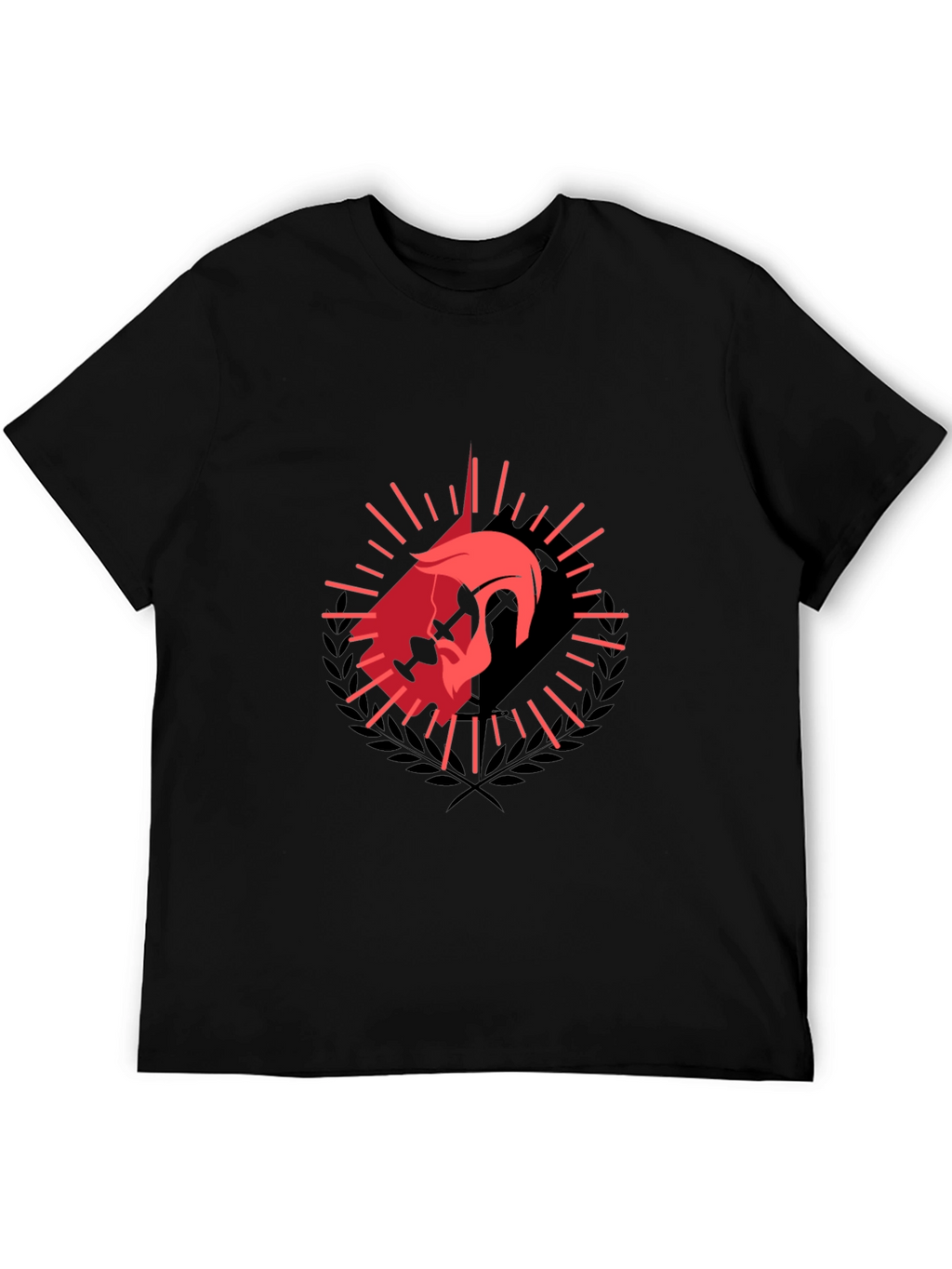 Spartan Helmet Graphic Black T-Shirt