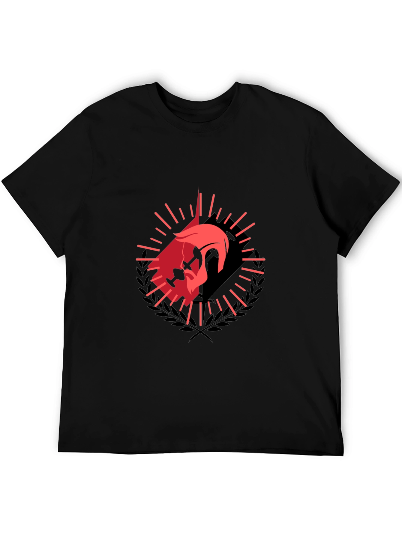 Spartan Helmet Graphic Black T-Shirt