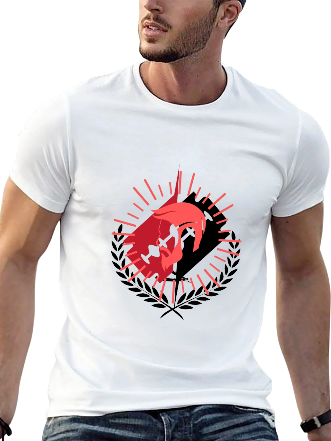 Spartan Helmet Graphic Black T-Shirt