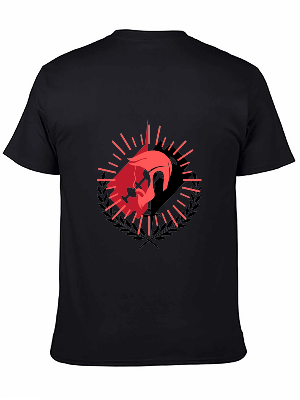 Spartan Helmet Graphic Black T-Shirt