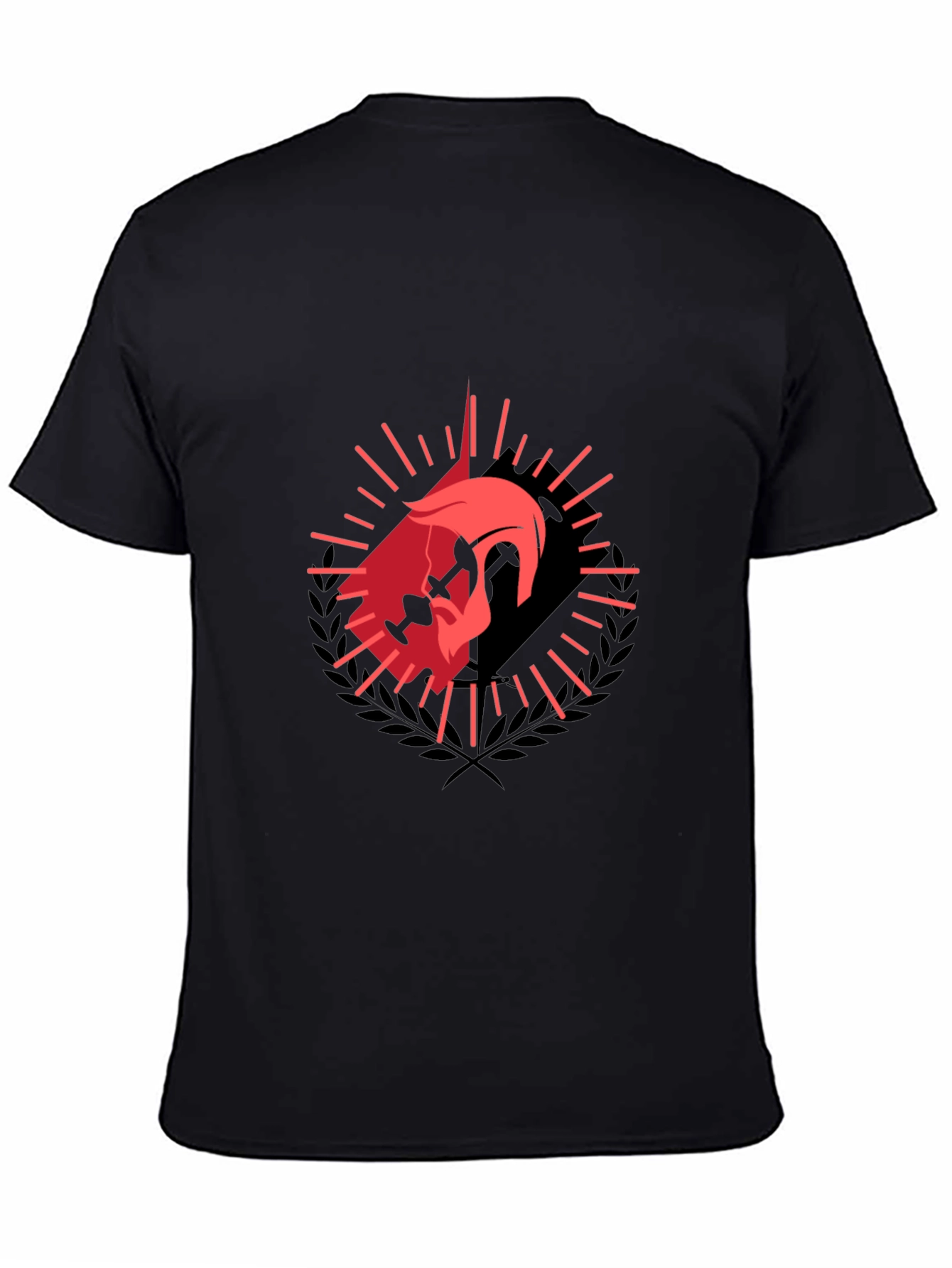 Spartan Helmet Graphic Black T-Shirt
