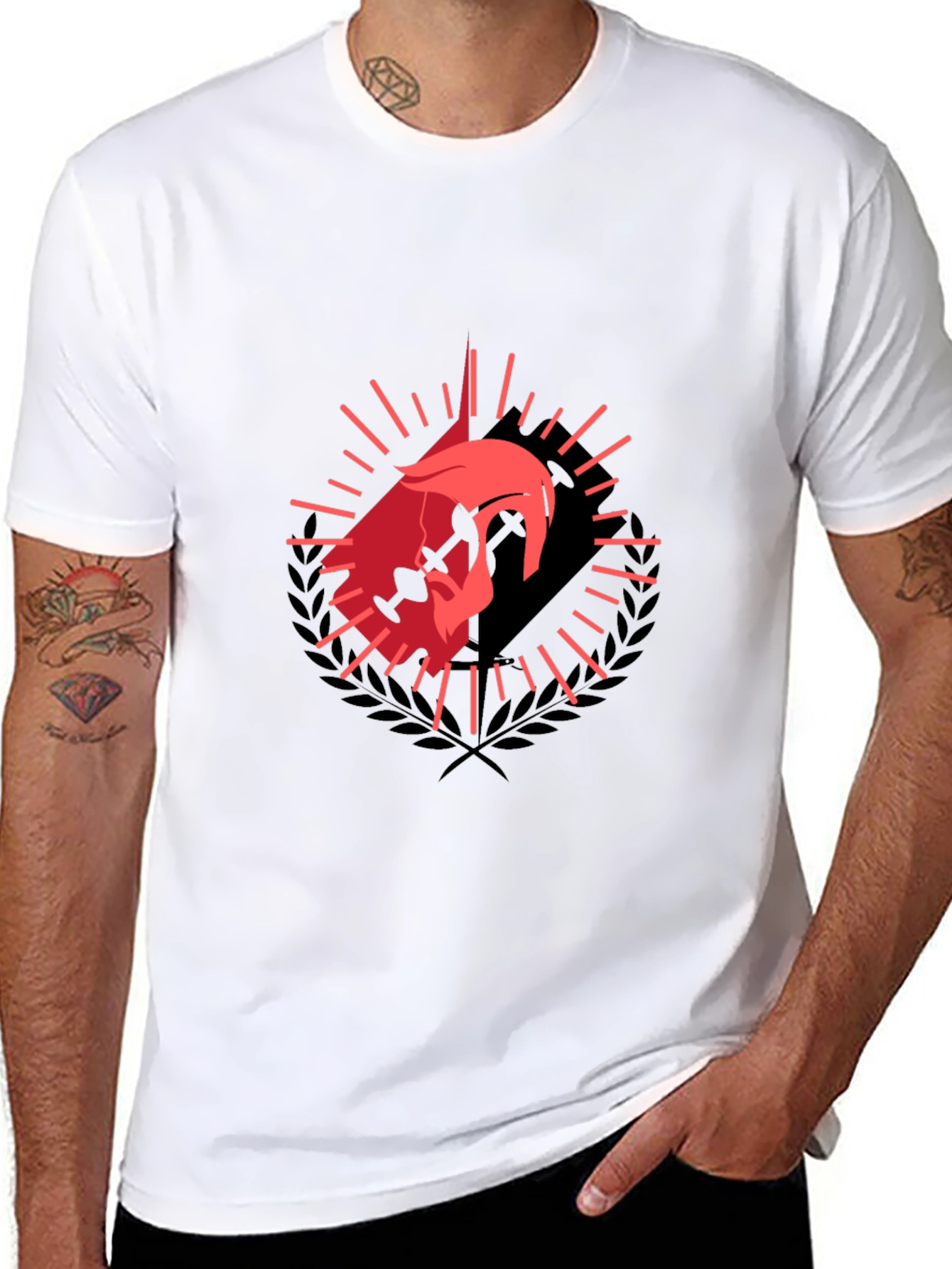Spartan Helmet Graphic Black T-Shirt