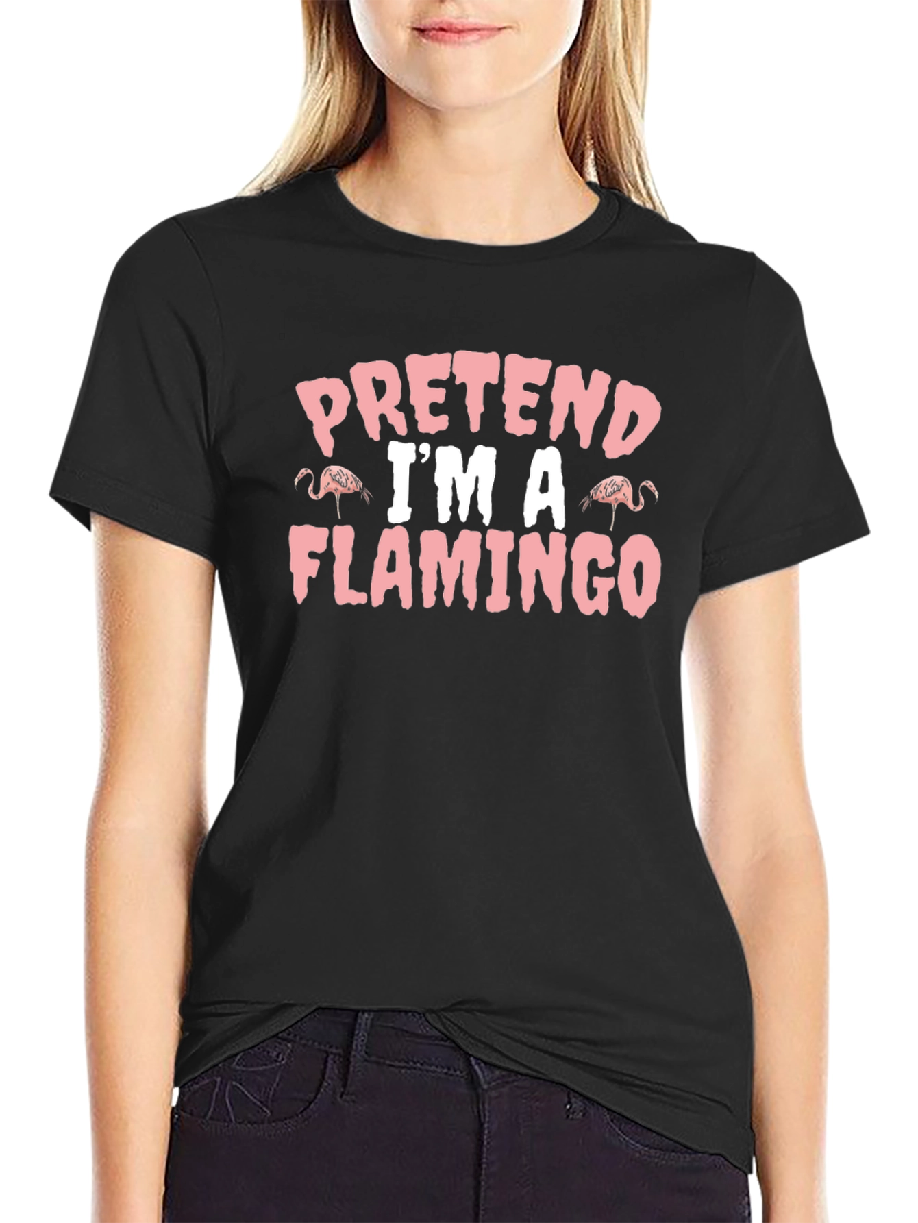 Pretend Im A Flamingo Funny T-Shirt