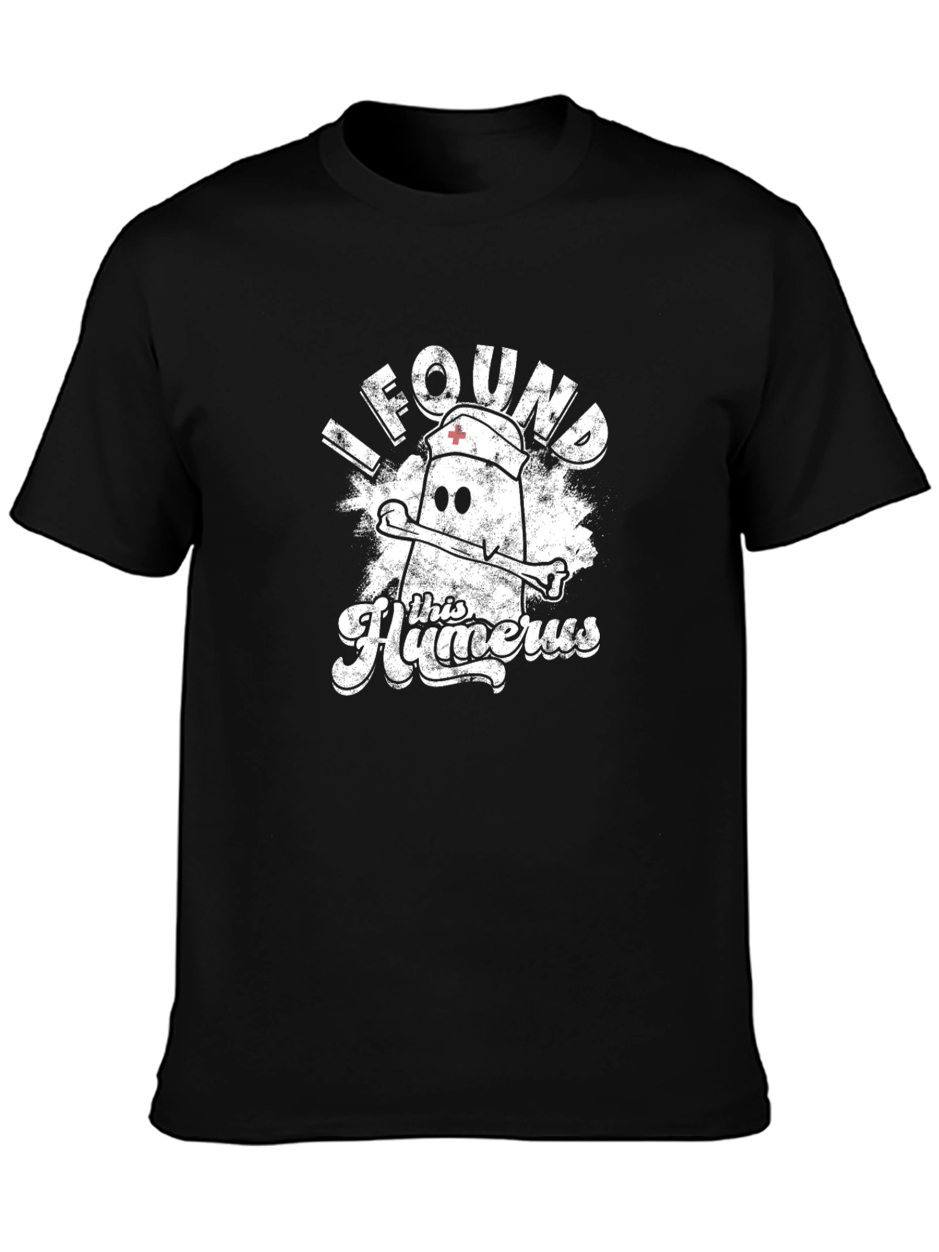 Humorous Humerus Nurse Pun Black T-Shirt