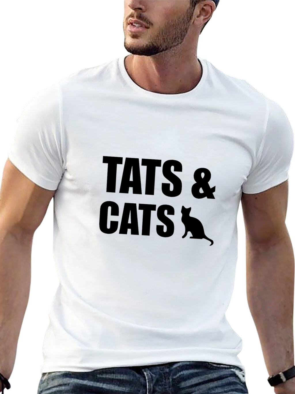 Tats & Cats Graphic T-Shirt - Casual Style