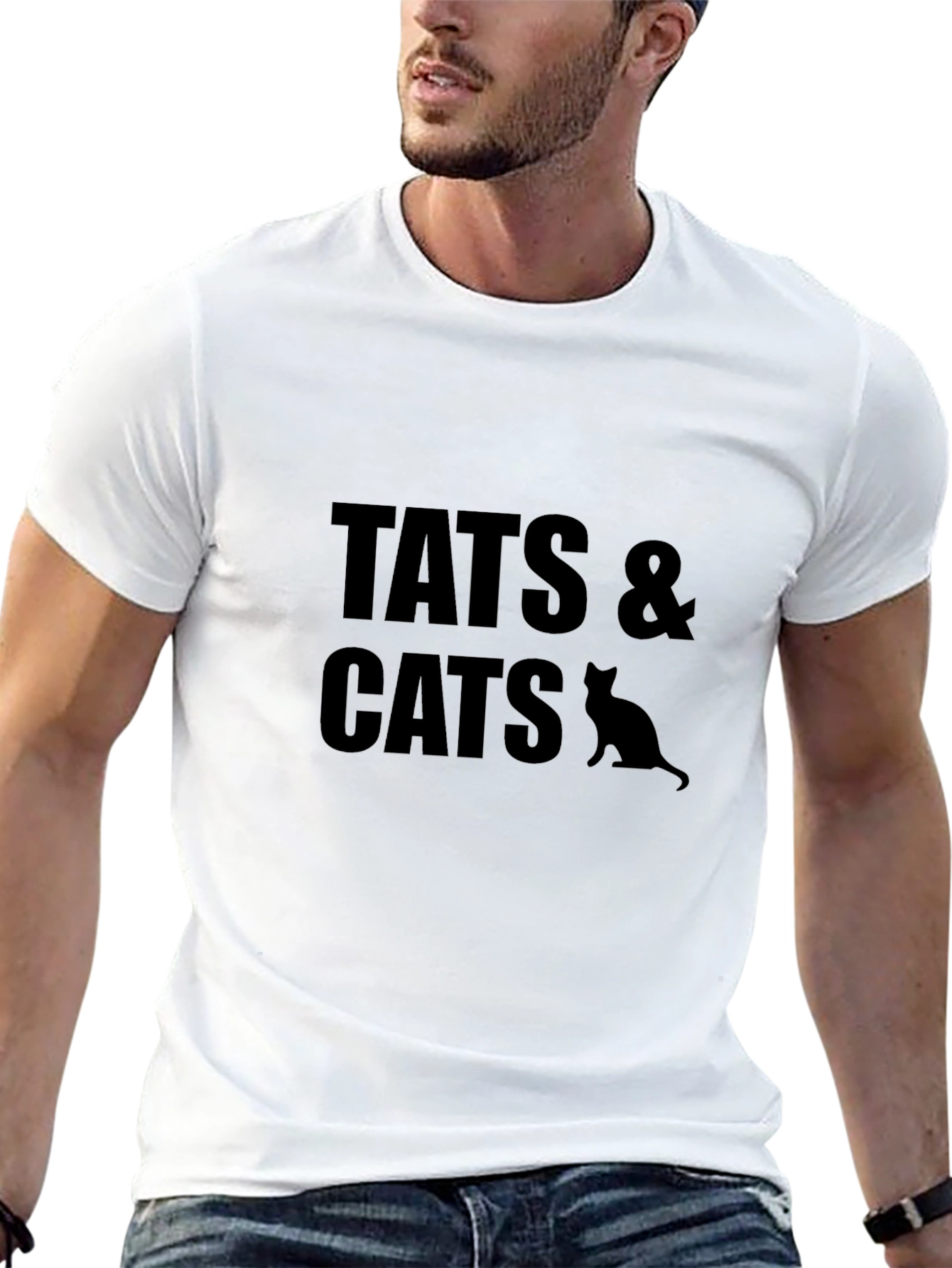 Tats & Cats Graphic T-Shirt - Casual Style