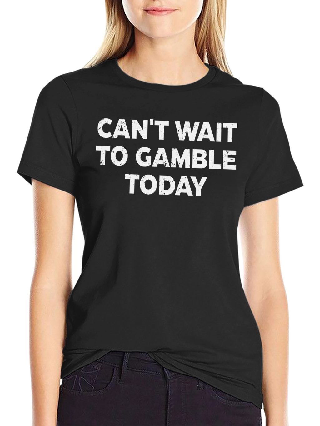 Cant Wait to Gamble Today Black T-Shirt