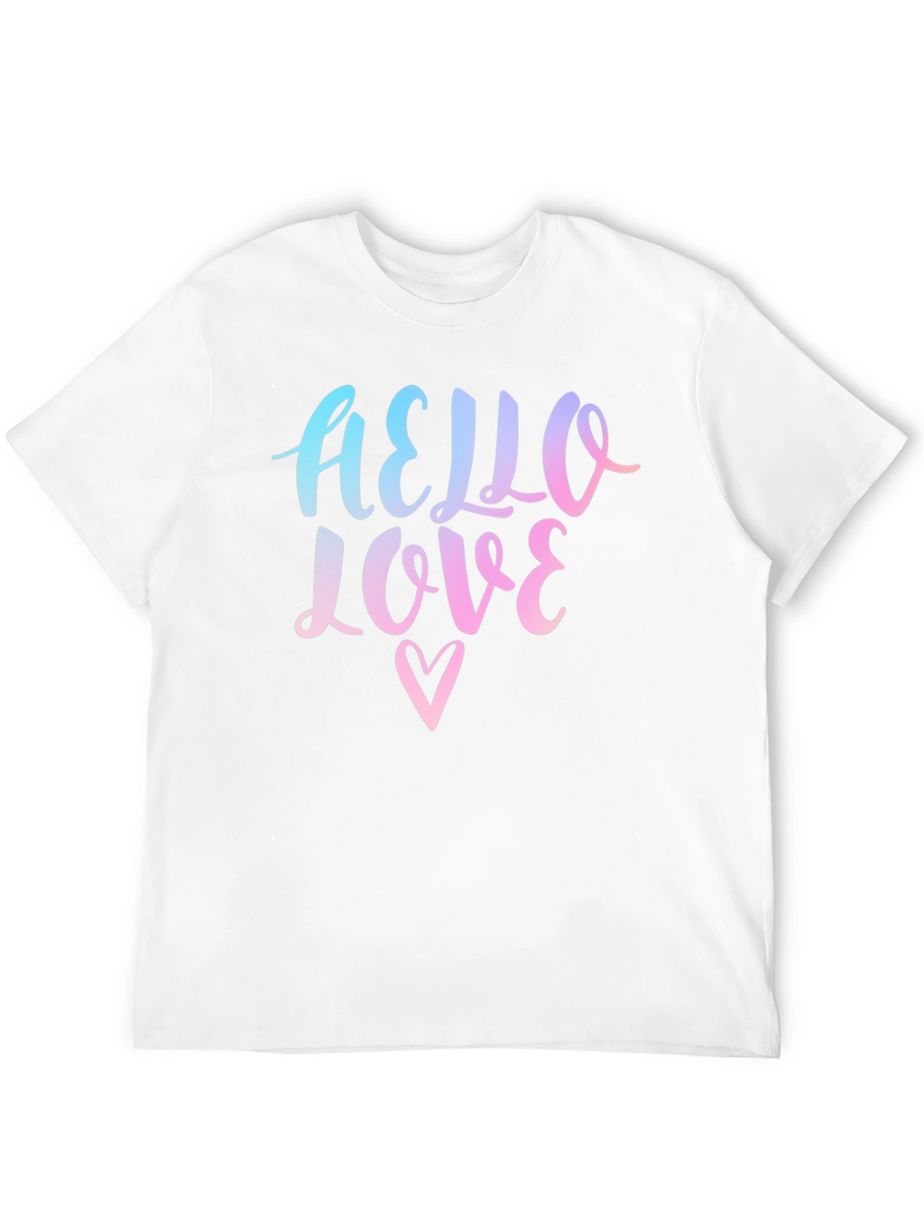 Hello Love Graphic Print Black T-Shirt