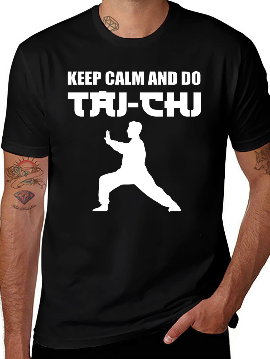 Keep Calm and Do Tai-Chi Black T-Shirt
