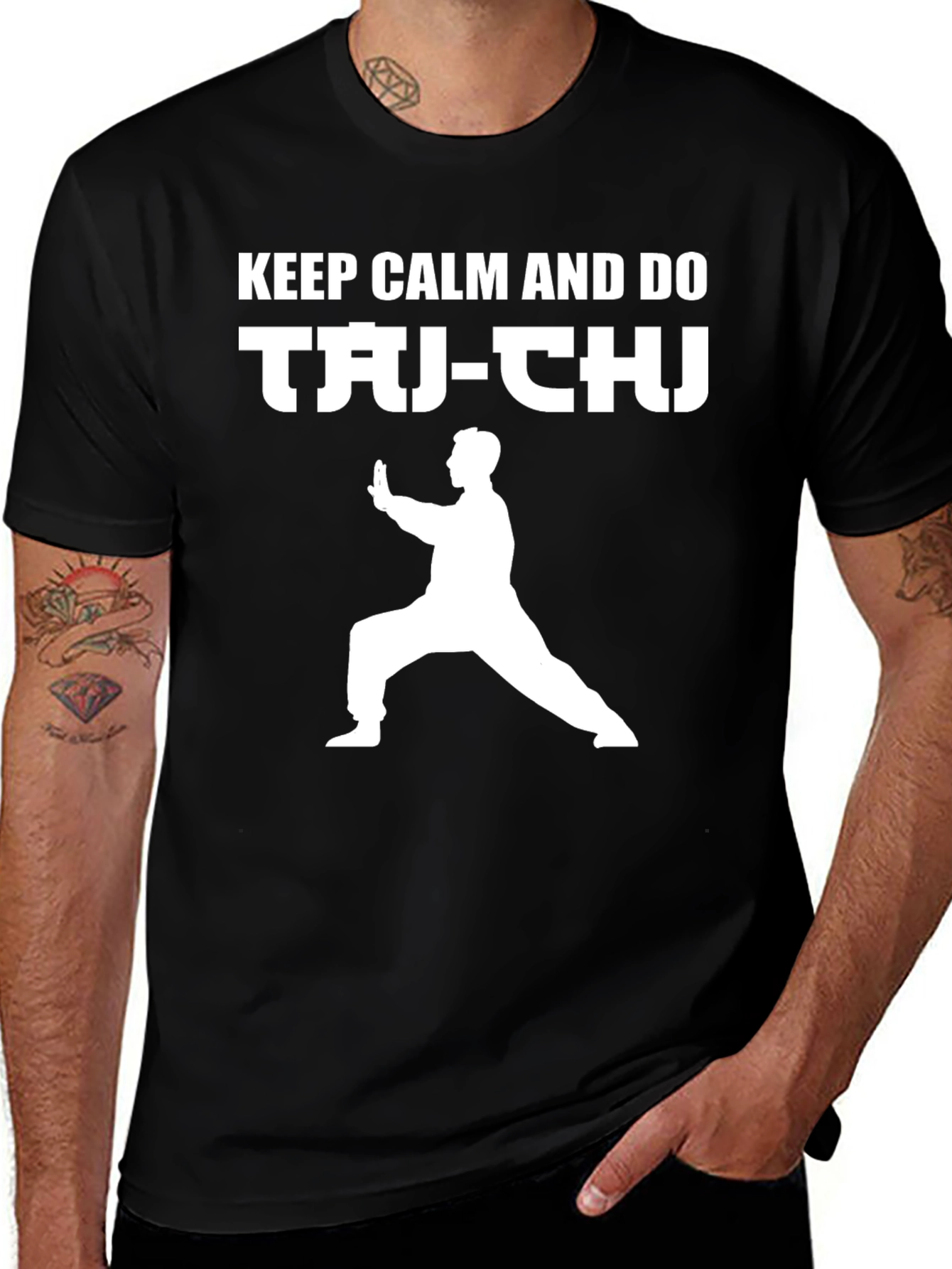 Keep Calm and Do Tai-Chi Black T-Shirt