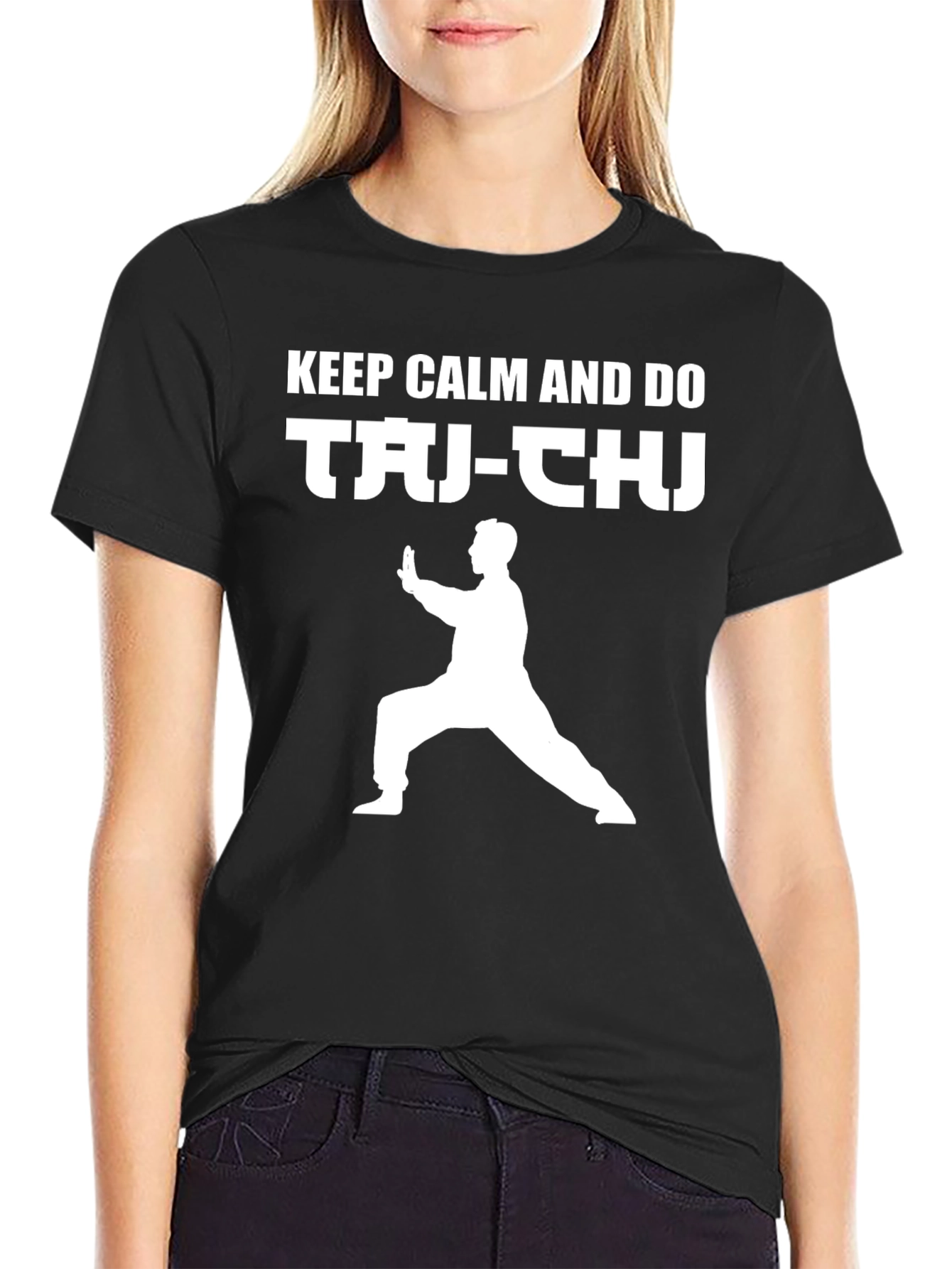 Keep Calm and Do Tai-Chi Black T-Shirt