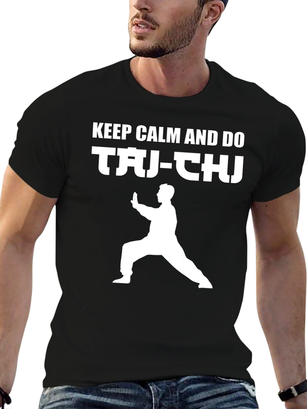 Keep Calm and Do Tai-Chi Black T-Shirt
