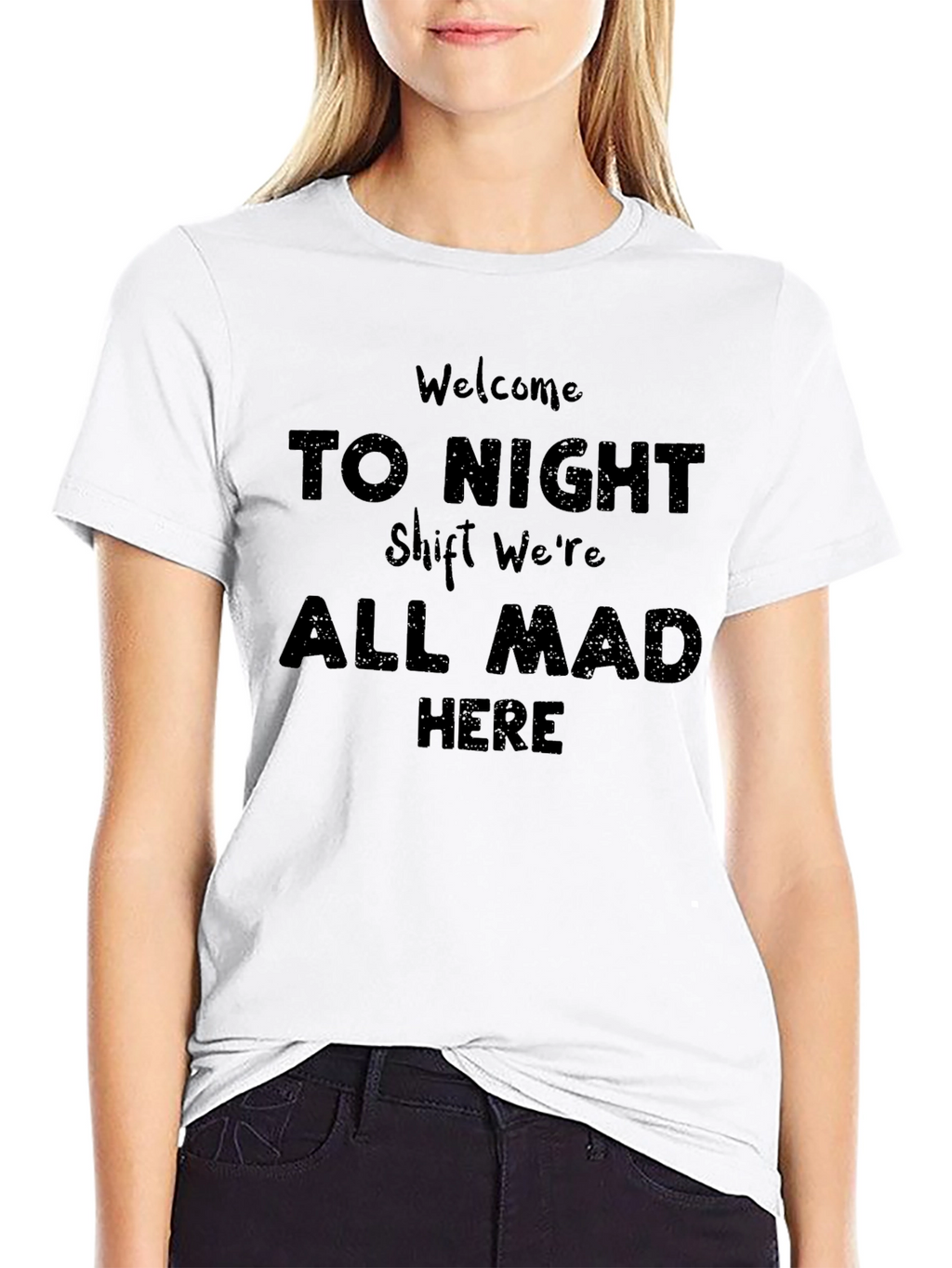 Night Shift Mad Here Graphic T-Shirt