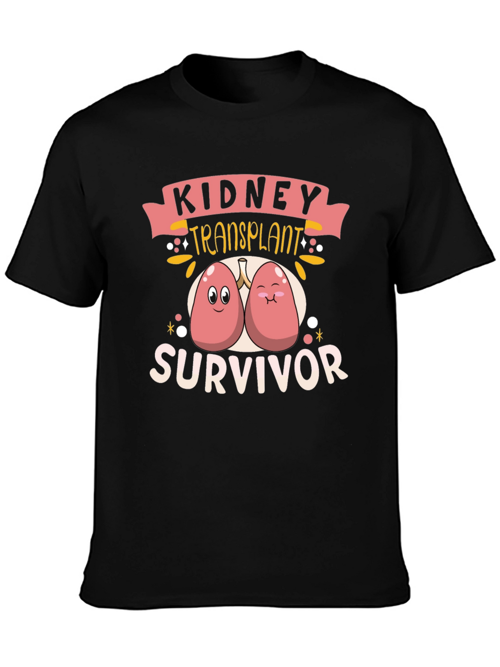 Kidney Transplant Survivor Black T-Shirt