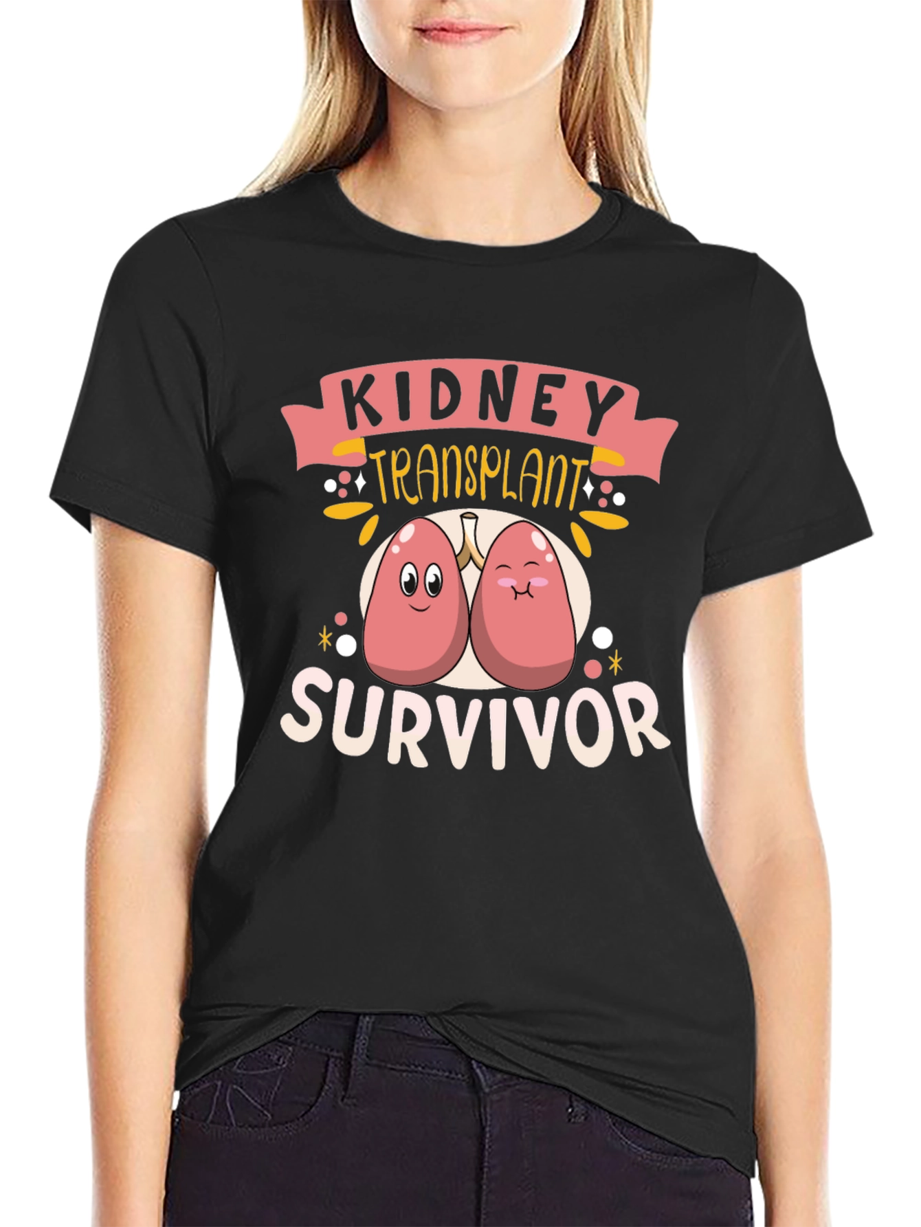 Kidney Transplant Survivor Black T-Shirt