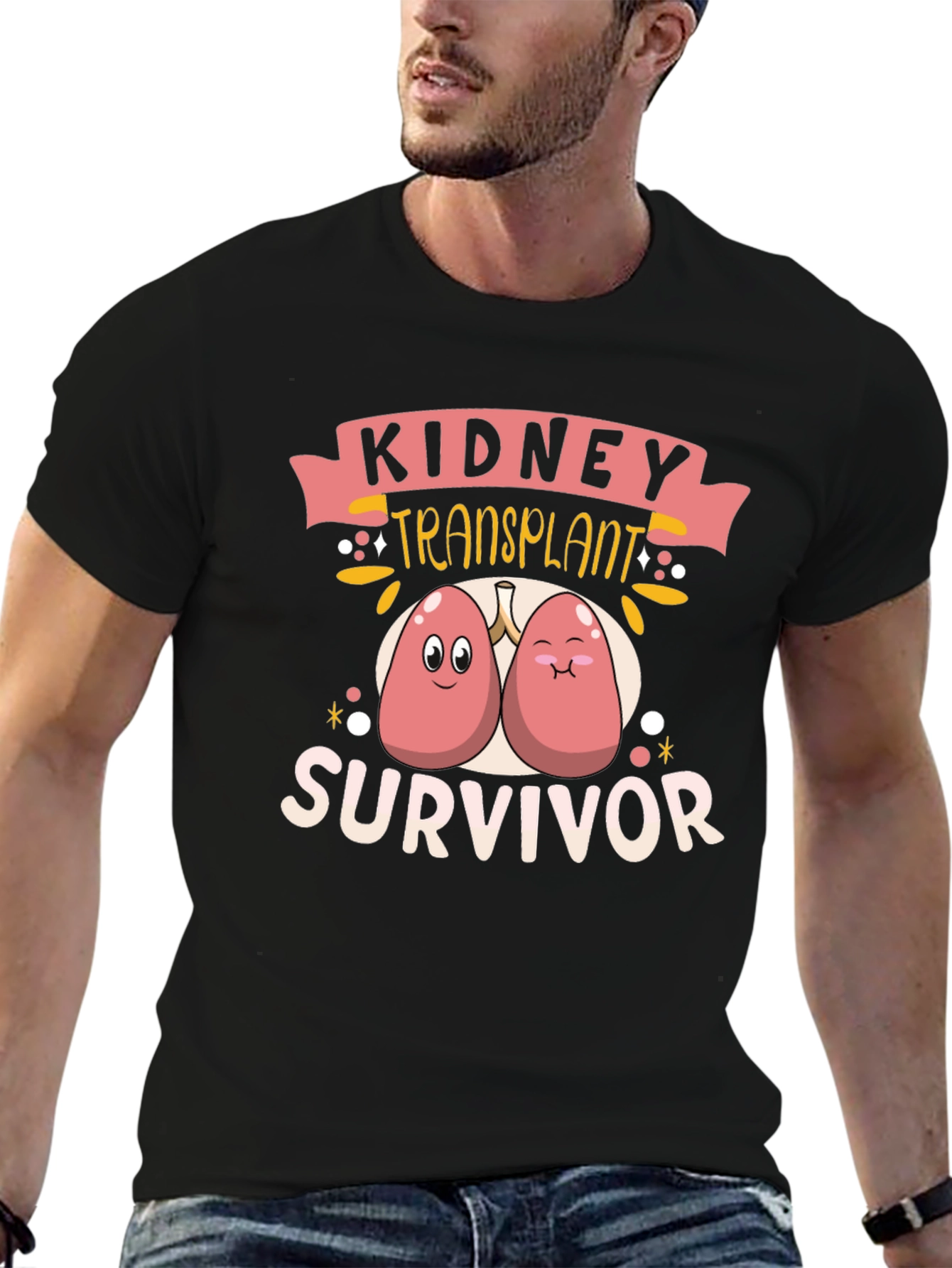 Kidney Transplant Survivor Black T-Shirt